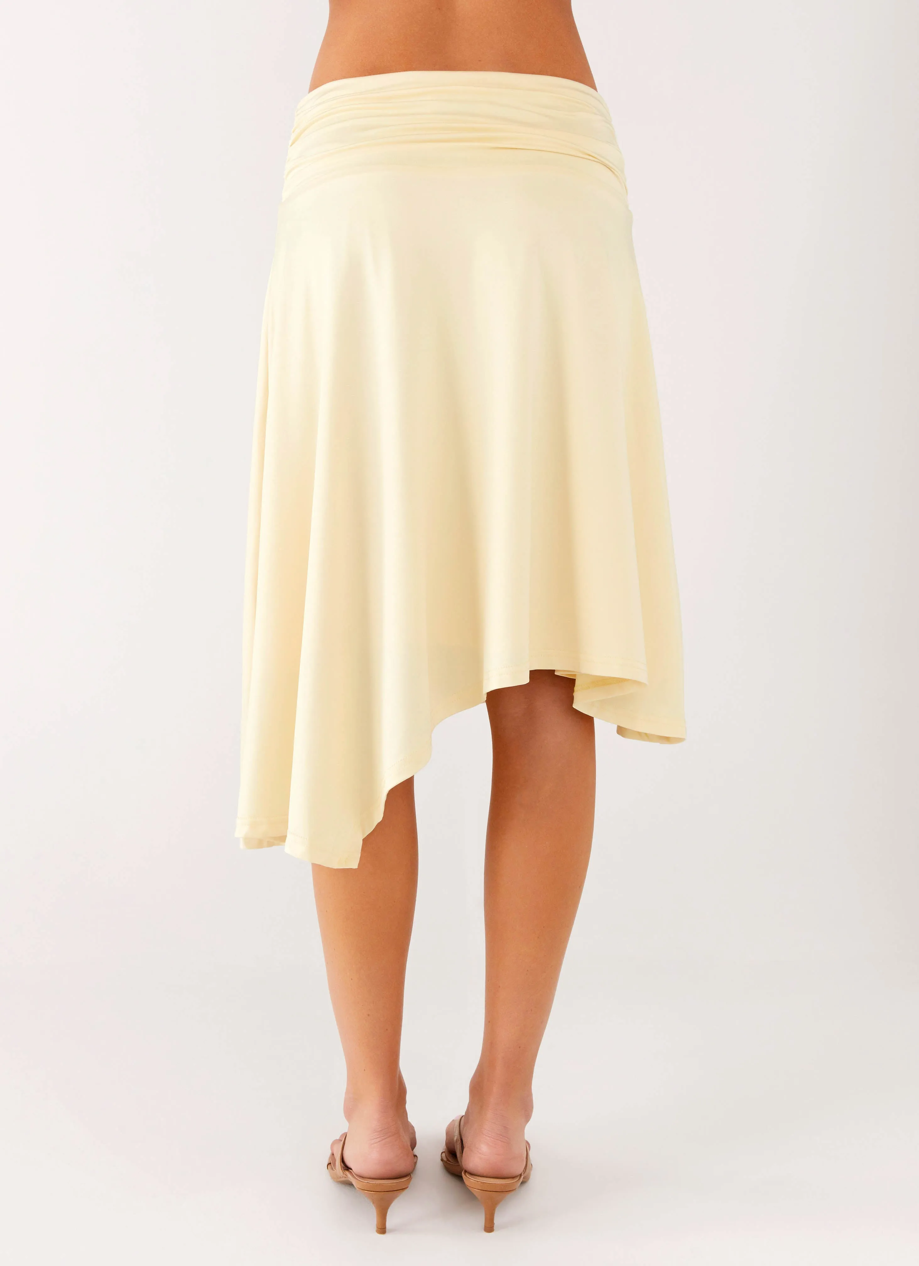 Sustainable Fabric Brisa Midi Skirt - Butter