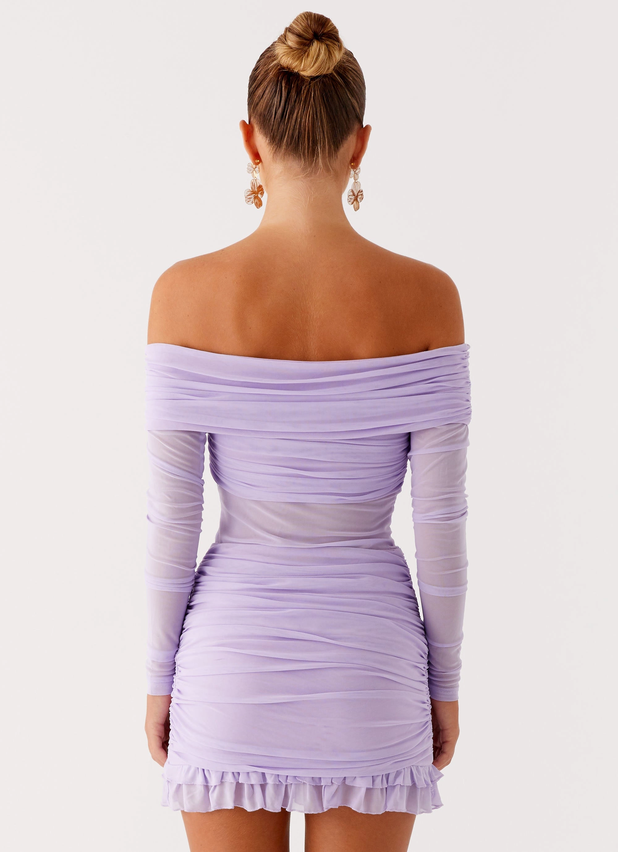 Inner Feel Contemporary Vibe Tiff Long Sleeve Mini Dress - Lilac