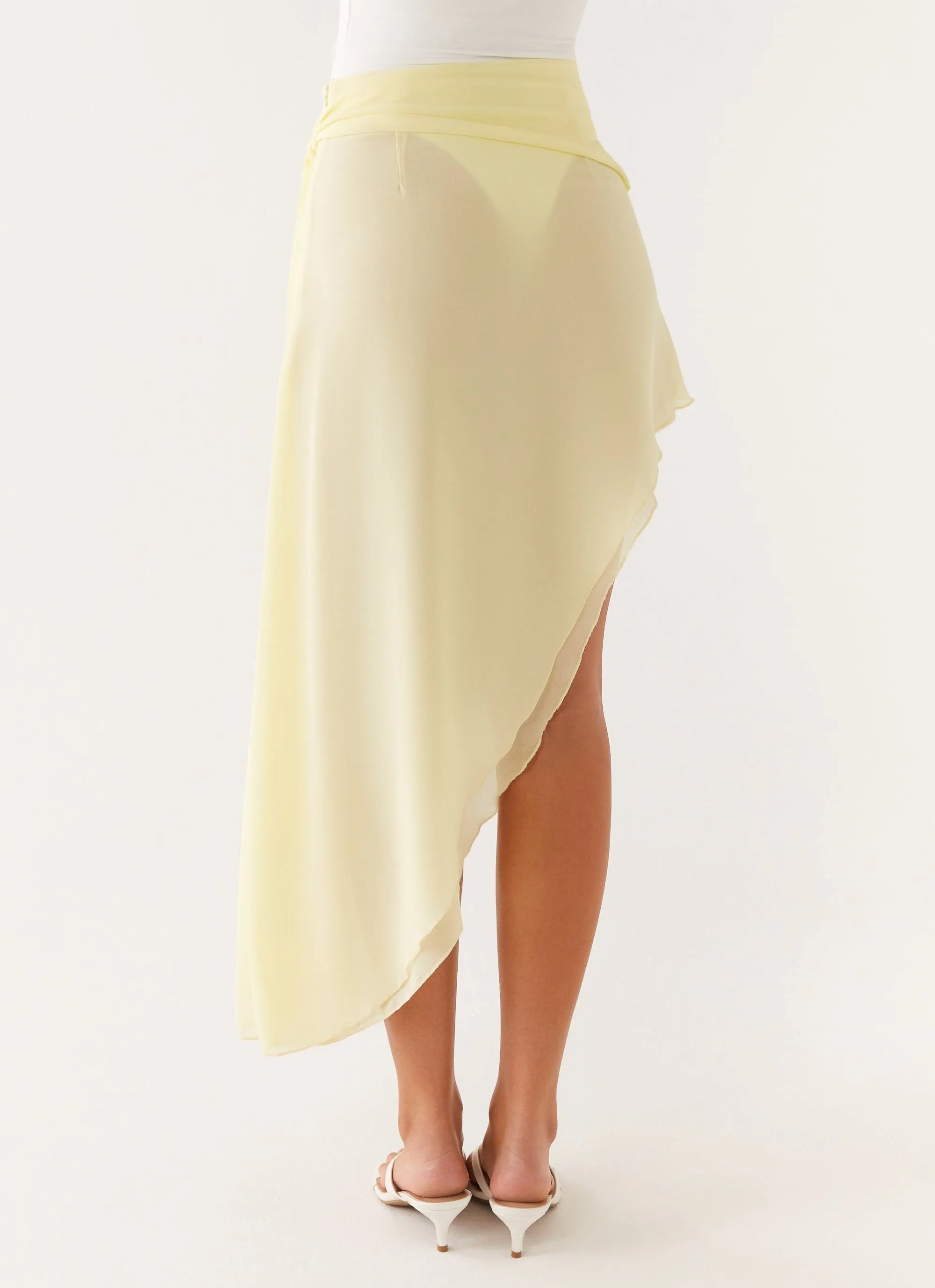 Affordable Fashion color block Tilly Swim Skirt - Pastel Yellow