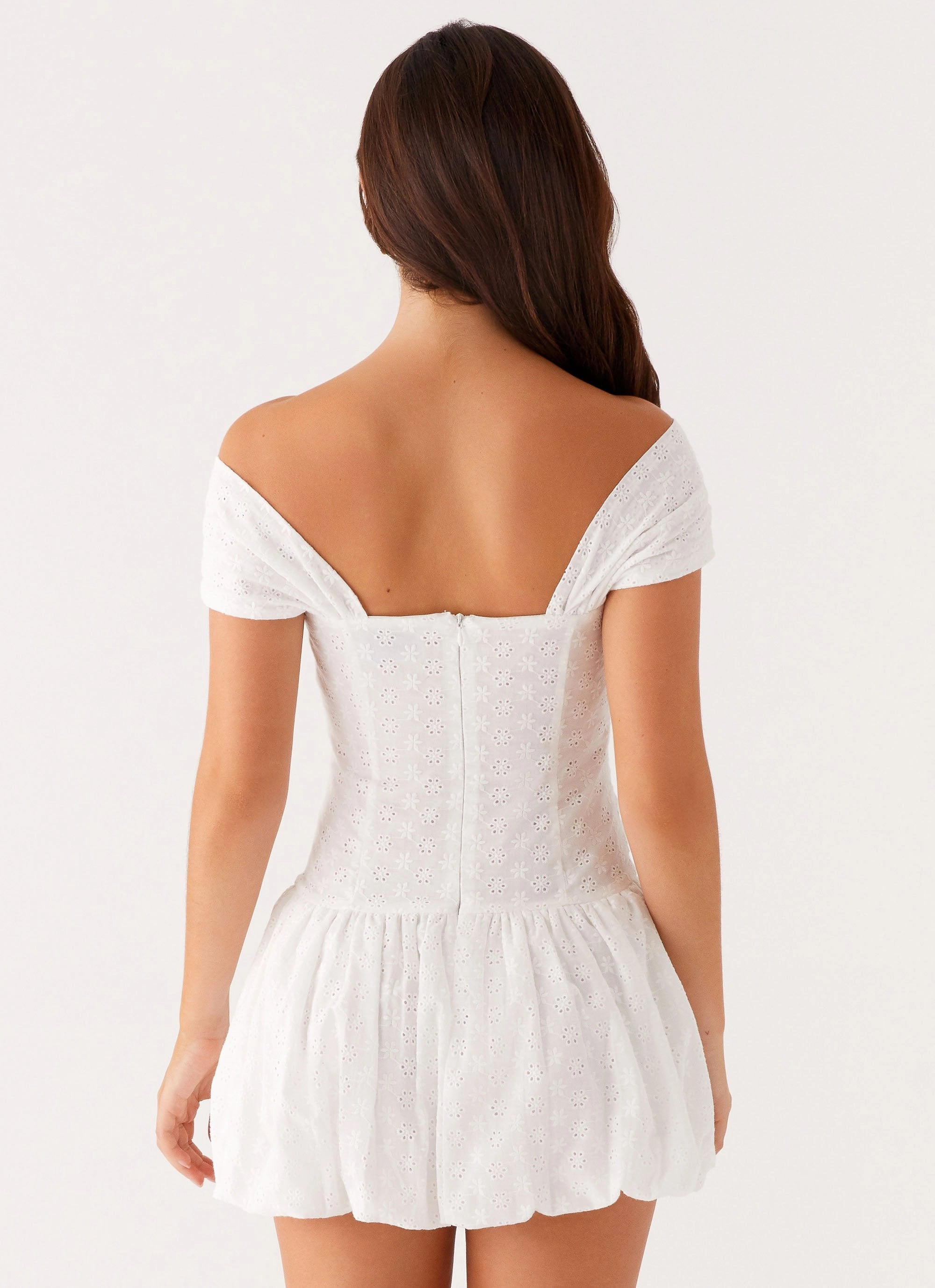 Cool Form Vida Off Shoulder Mini Dress - White