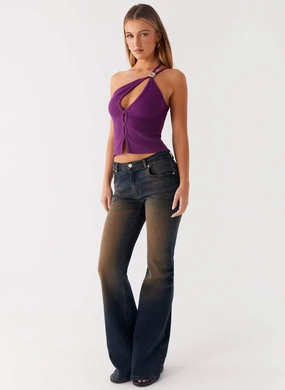 Timeless Edge Oregon Flared Jeans - Dirty Black Wash Match With All Oregon Flared Jeans - Dirty Black Wash