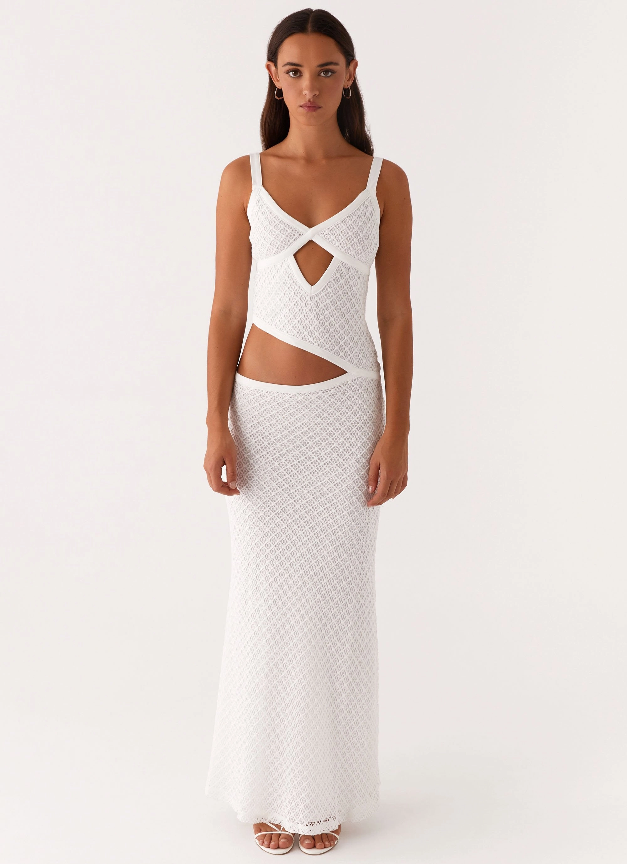 Year Round Jocelyn Maxi Dress - White Crochet
