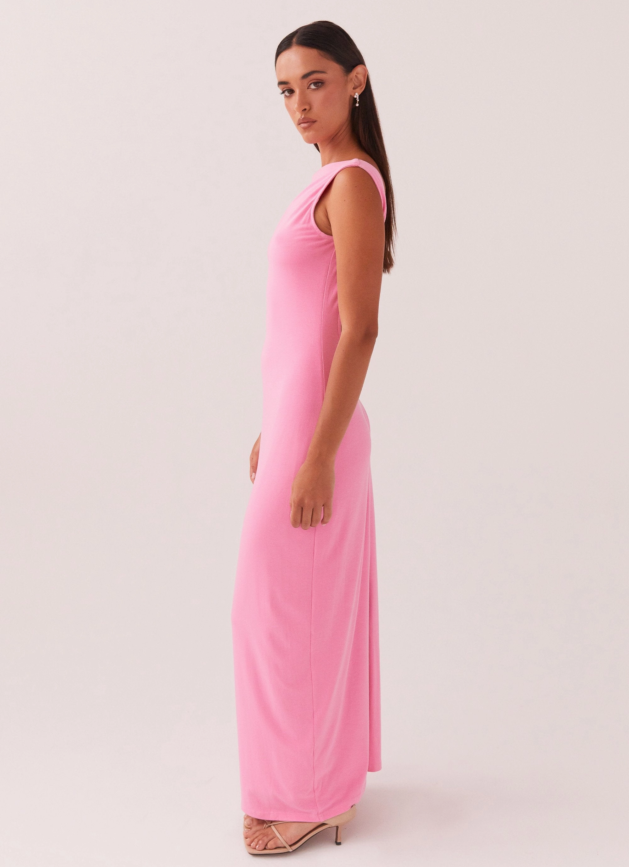 Tiered Skirt Celina Maxi Dress - Pink
