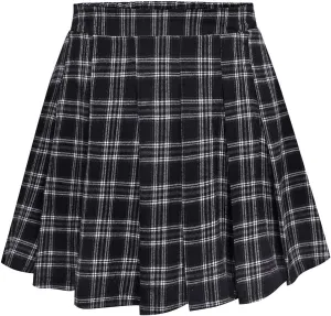TIYOMI Women Plus Size Skirts Stretchy Buttons Hidden Zipper Versatile Mini Skirt Swing A Line Skater Skirt XL-5XL