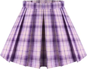 TIYOMI Women Plus Size Skirts Stretchy Buttons Hidden Zipper Versatile Mini Skirt Swing A Line Skater Skirt XL-5XL