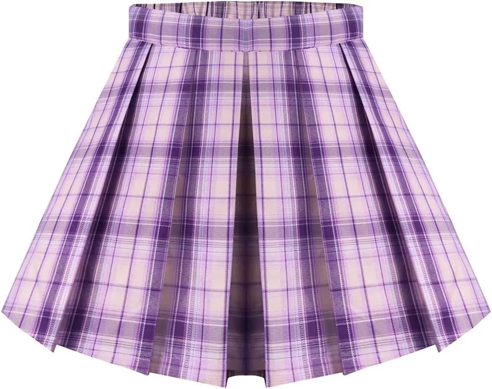TIYOMI Women Plus Size Skirts Stretchy Buttons Hidden Zipper Versatile Mini Skirt Swing A Line Skater Skirt XL-5XL