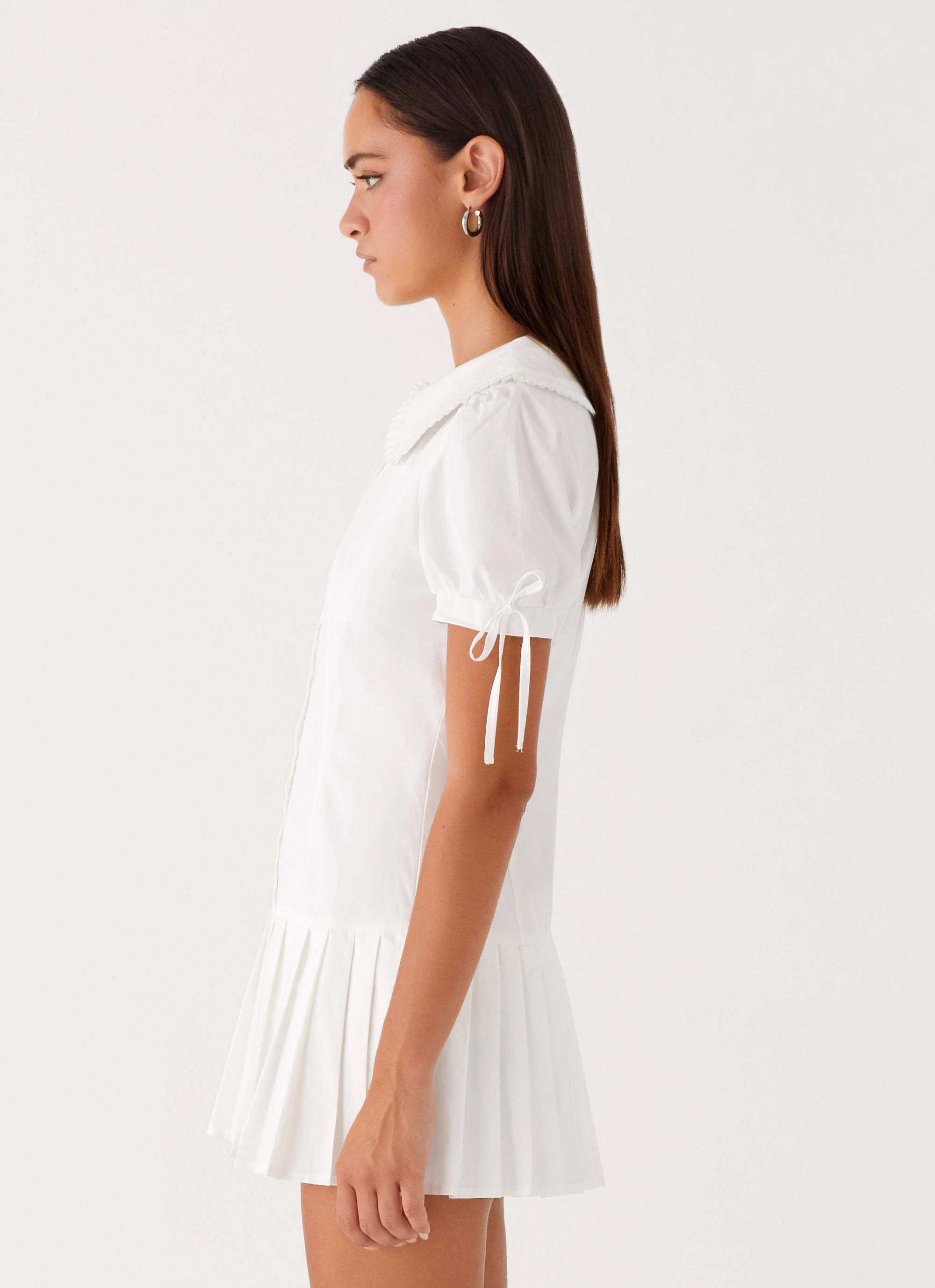 All-season garment To Us Pleated Mini Dress - White