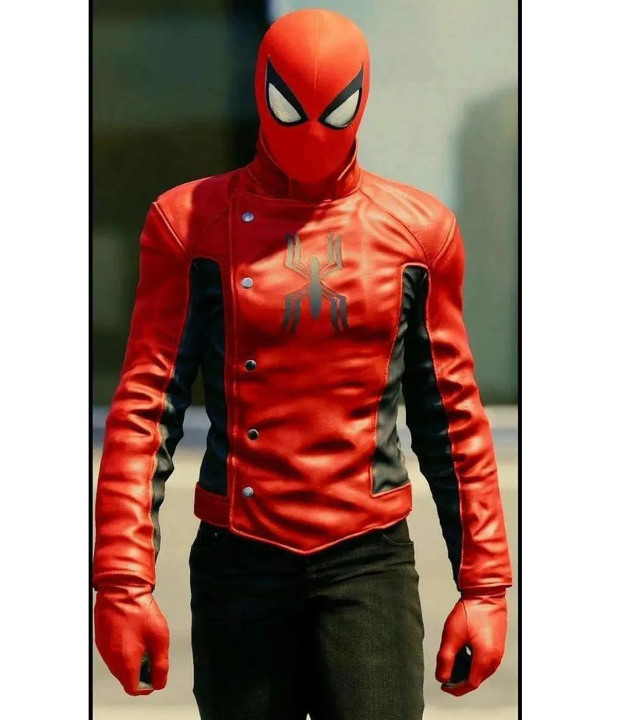Tom Holland Spider-Man No Way Home Red Leather Jacket