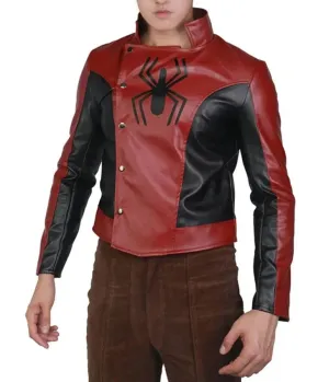 Tom Holland Spider-Man No Way Home Red Leather Jacket