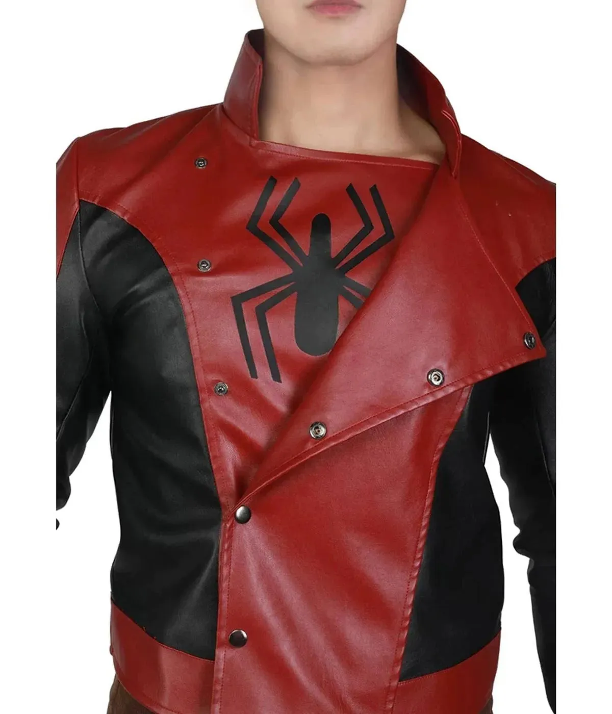 Tom Holland Spider-Man No Way Home Red Leather Jacket
