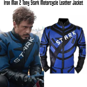 Tony Stark Iron Man Biker Leather Jacket