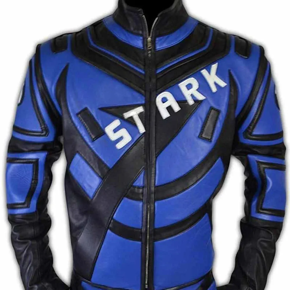 Tony Stark Iron Man Biker Leather Jacket