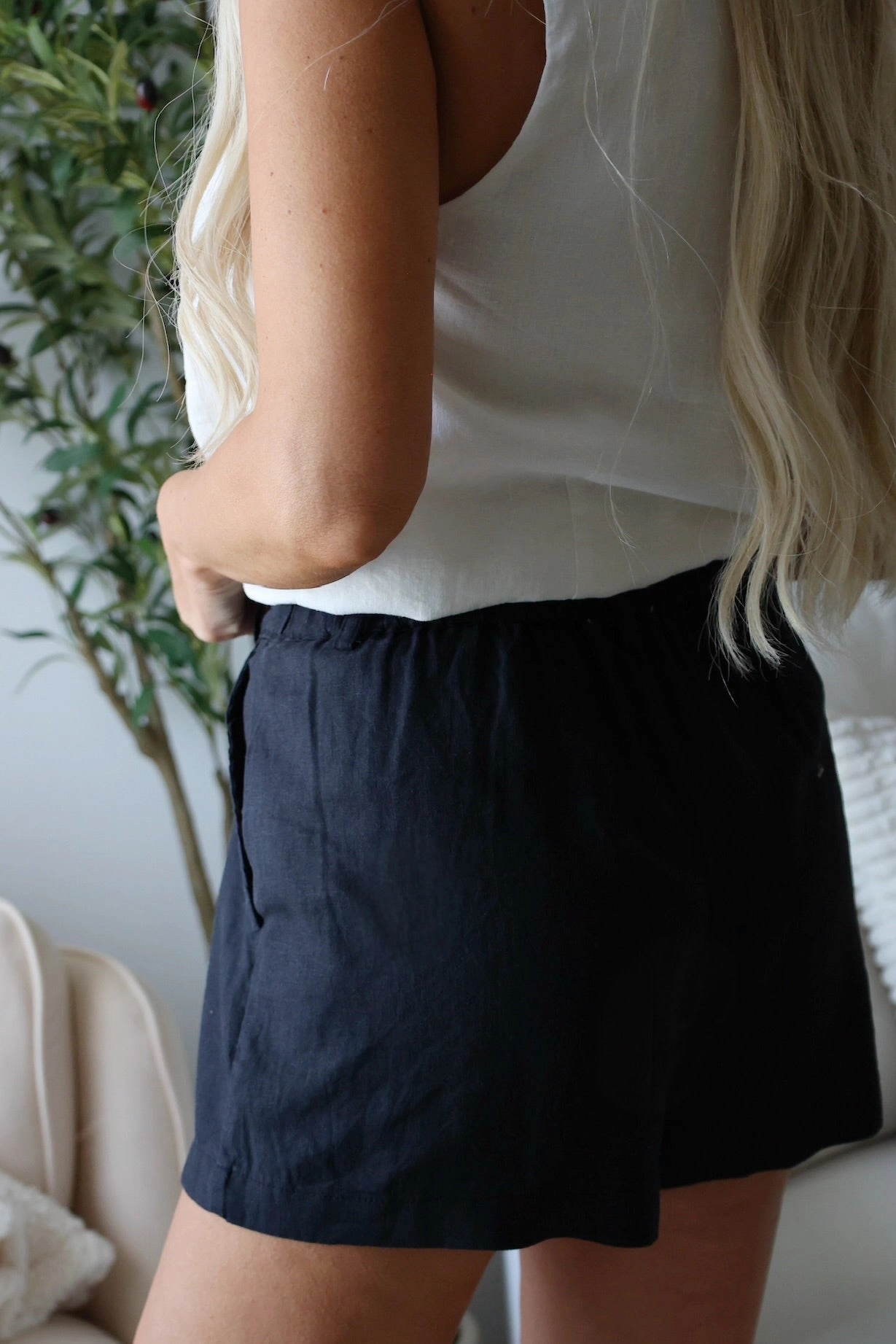 Topanga Linen Short (FINAL SALE) Erasable Surface Coating