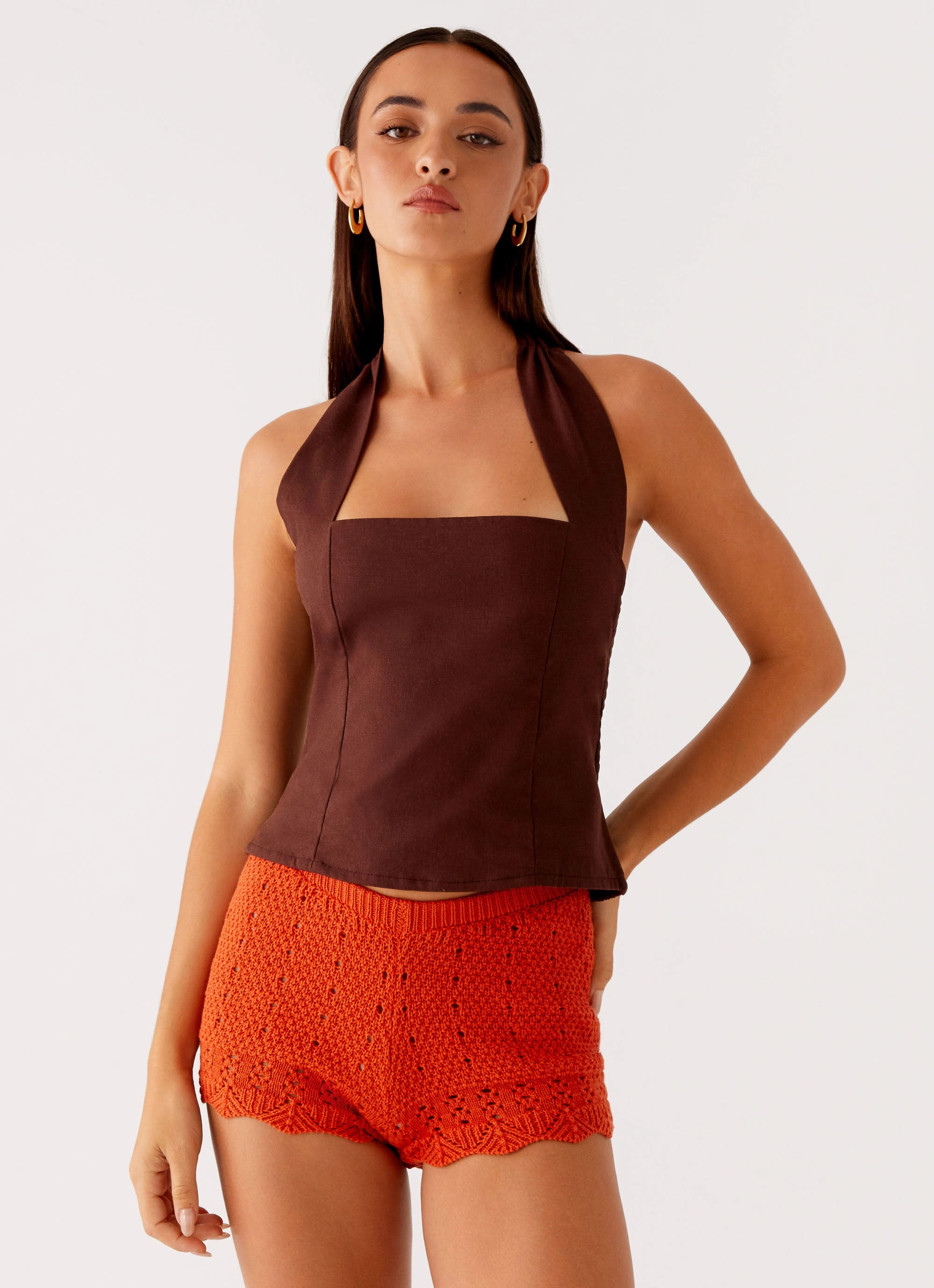 Oakley Low Rise Mini Shorts - Orange TemperatureRegulation Modern Comfort