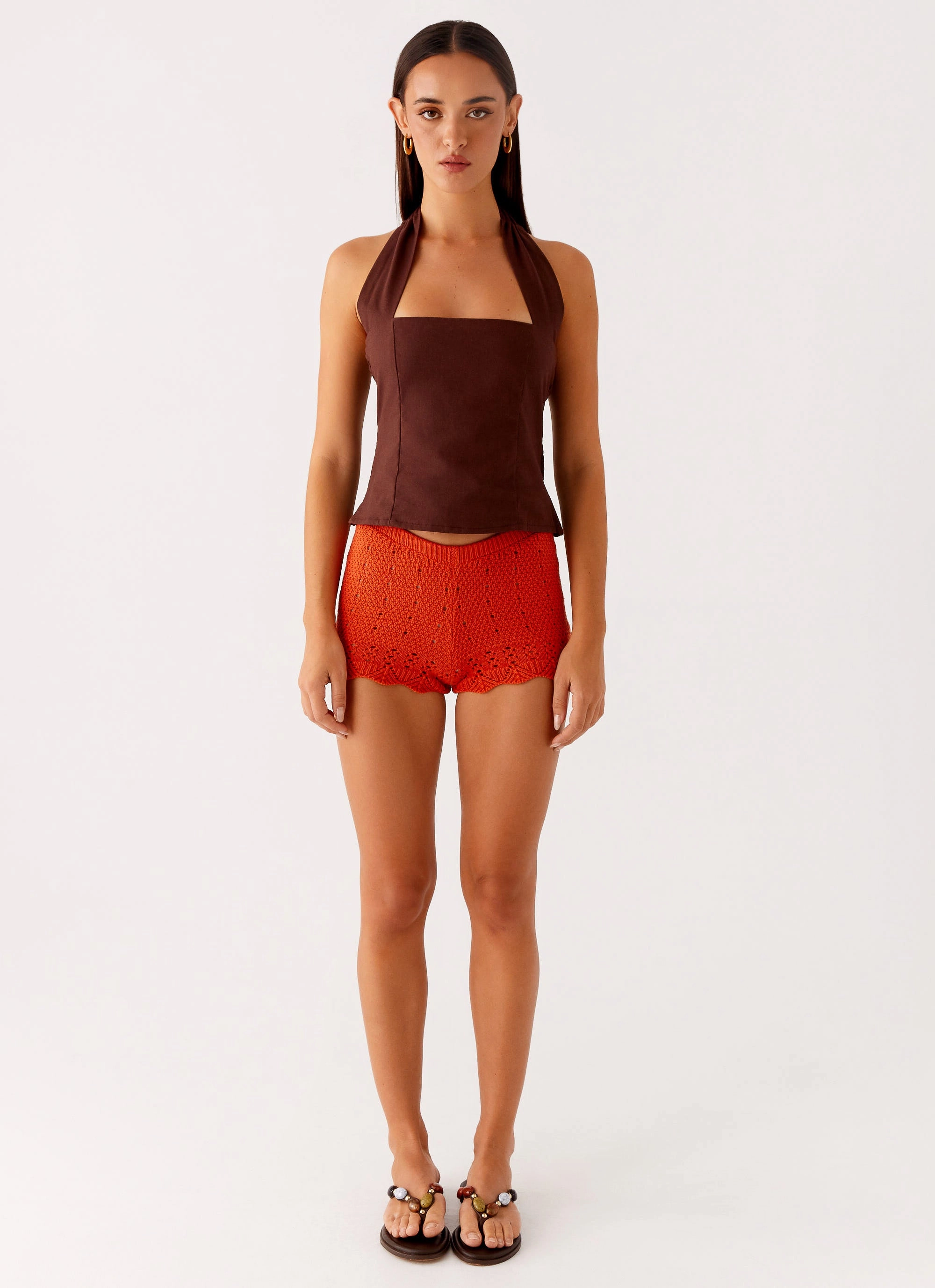 Oakley Low Rise Mini Shorts - Orange Flexible Use