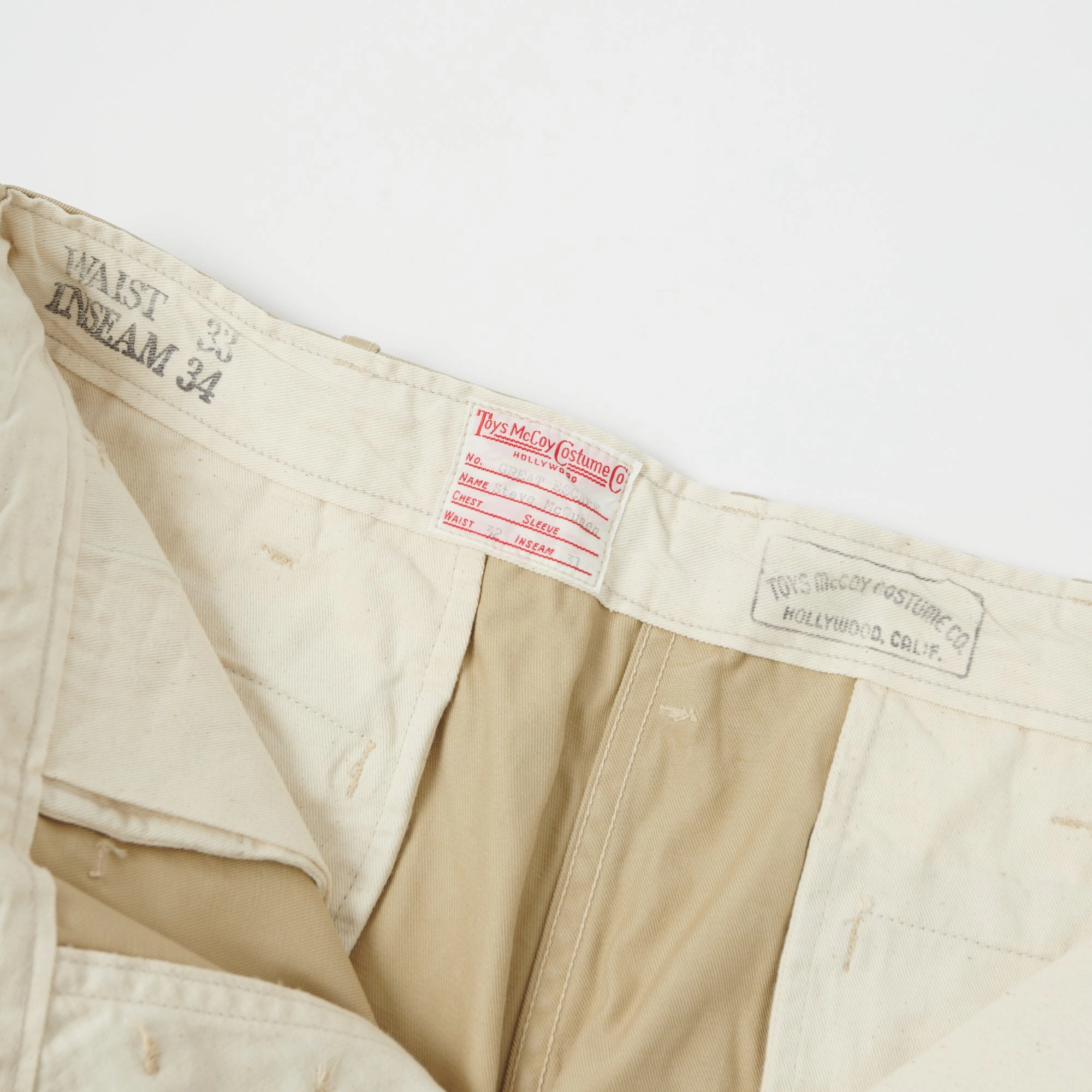 TOYS McCOY V. Hilts 'Steve McQueen' Chinos - Khaki