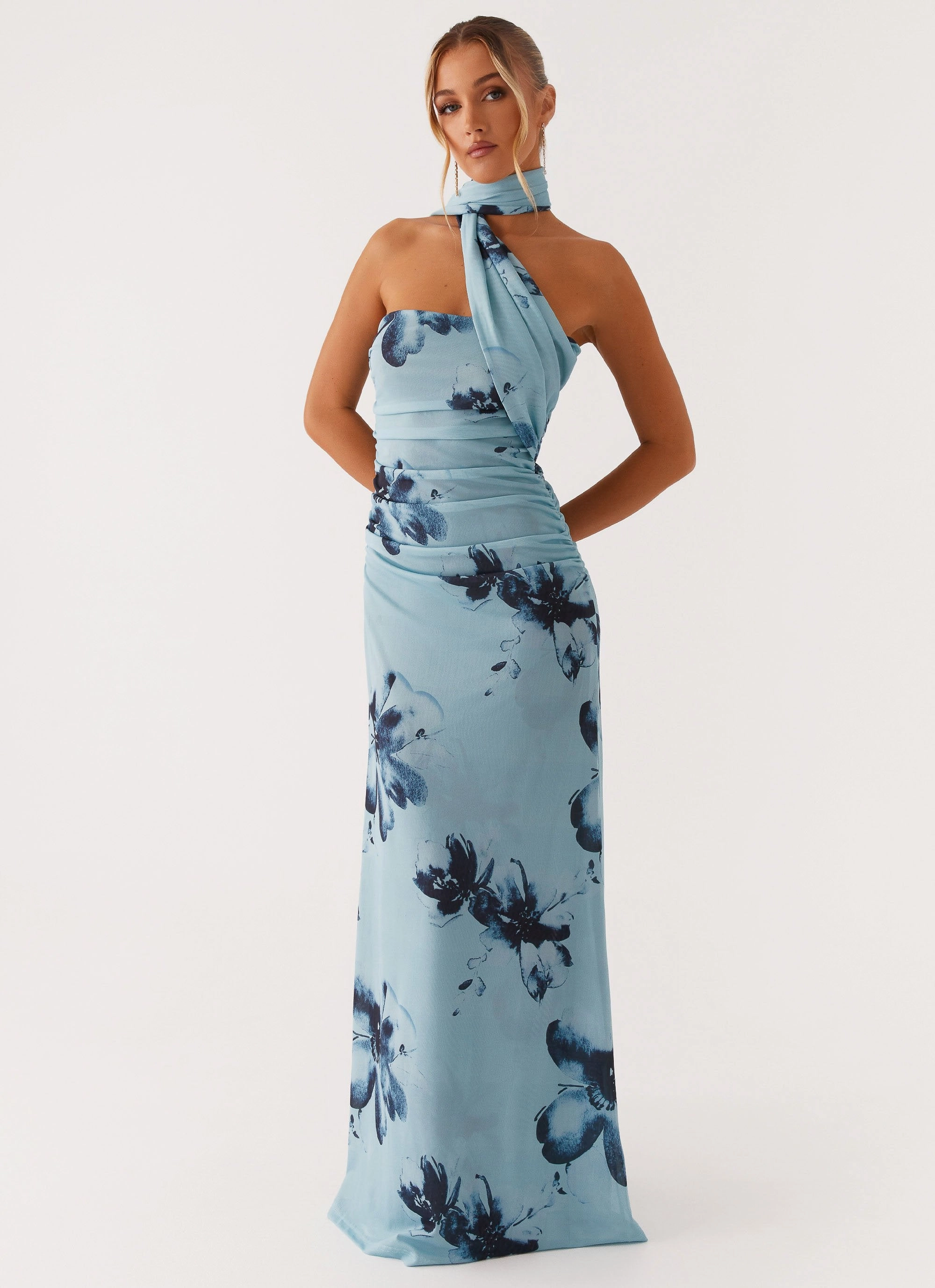 Songbird Maxi Dress - Blue Black Floral Weekend Fresh SustainableCotton