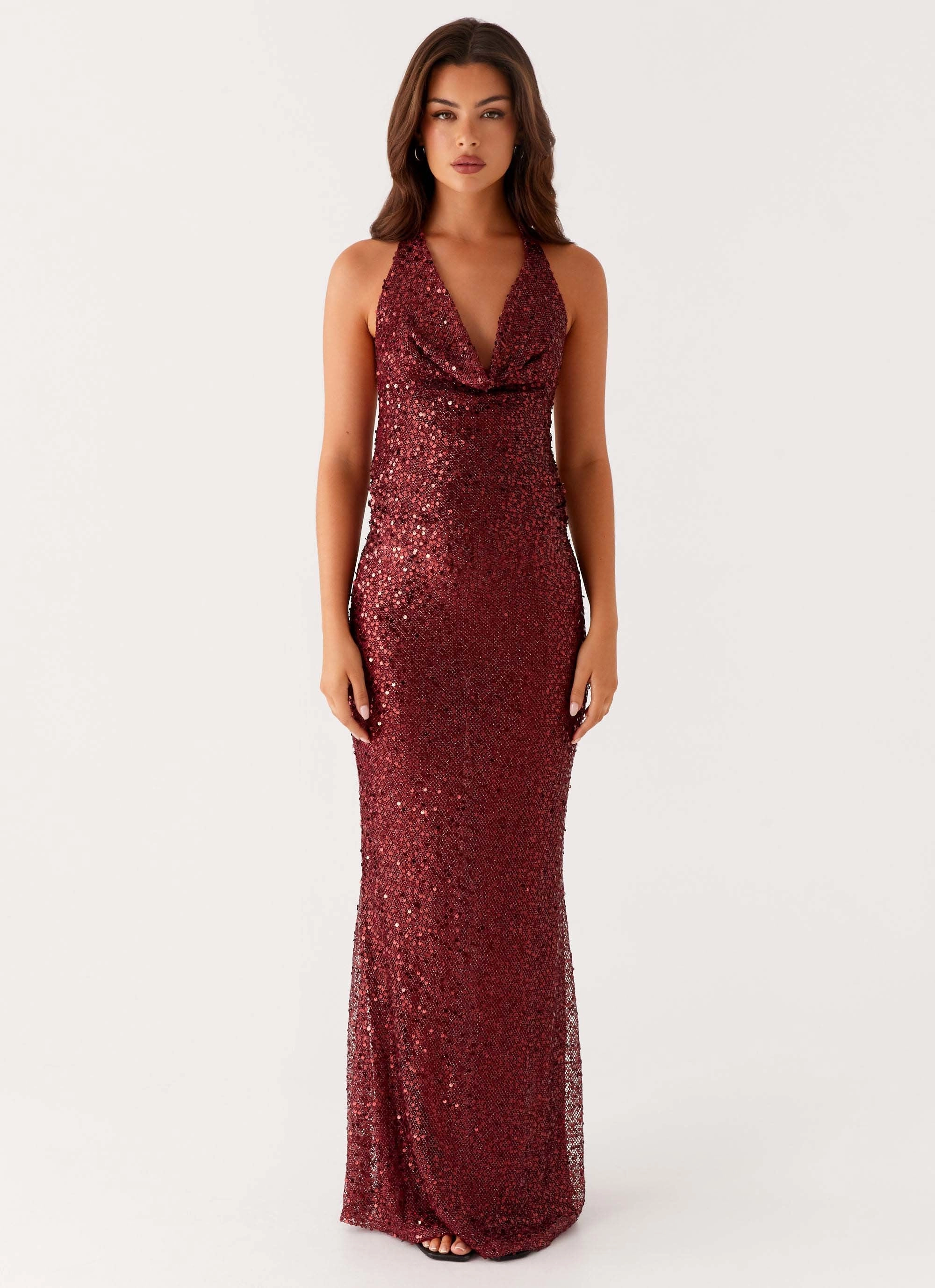 Treasured Sequin Maxi Dress - Fuchsia ComfortFitDesign
