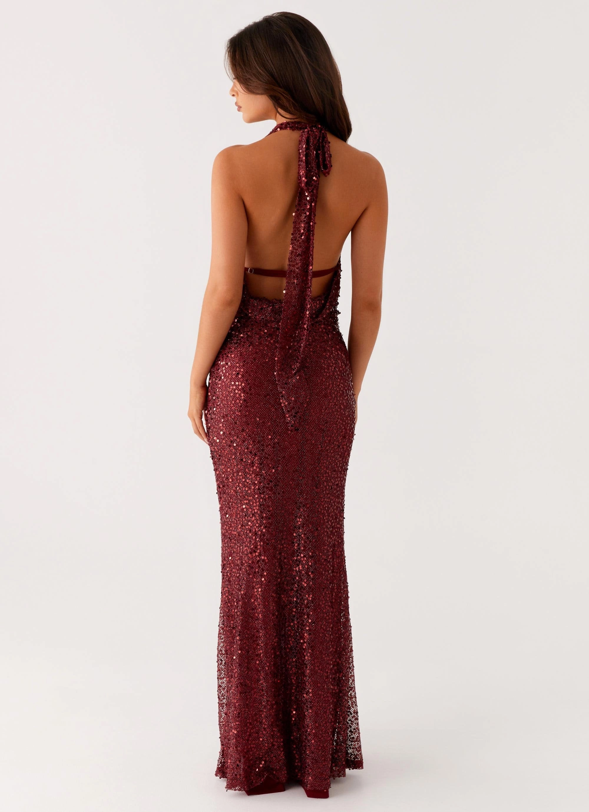 Treasured Sequin Maxi Dress - Fuchsia Polished and Elegant
