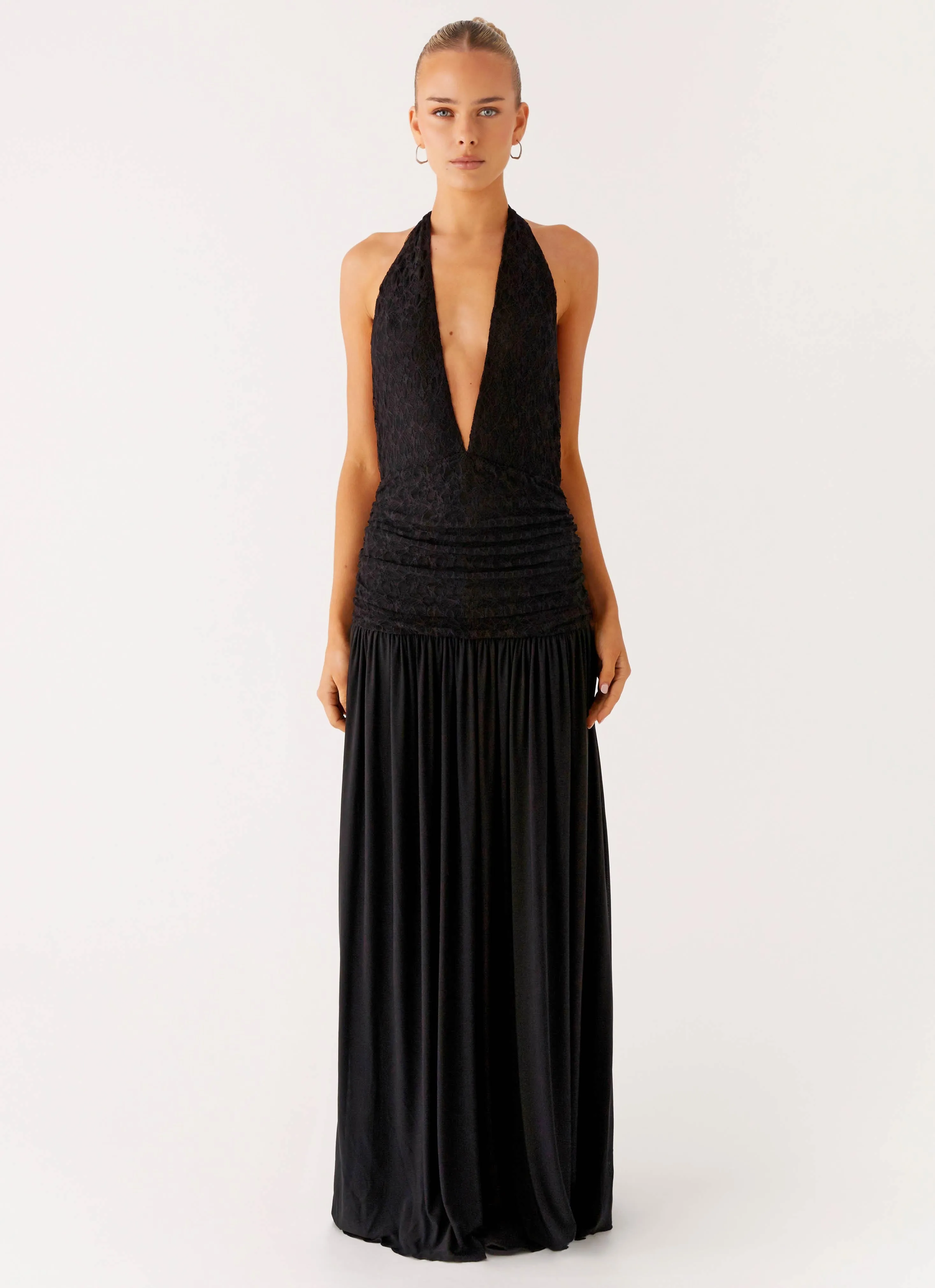 Tall Option High-End Look Full Attention Maxi Dress - Black