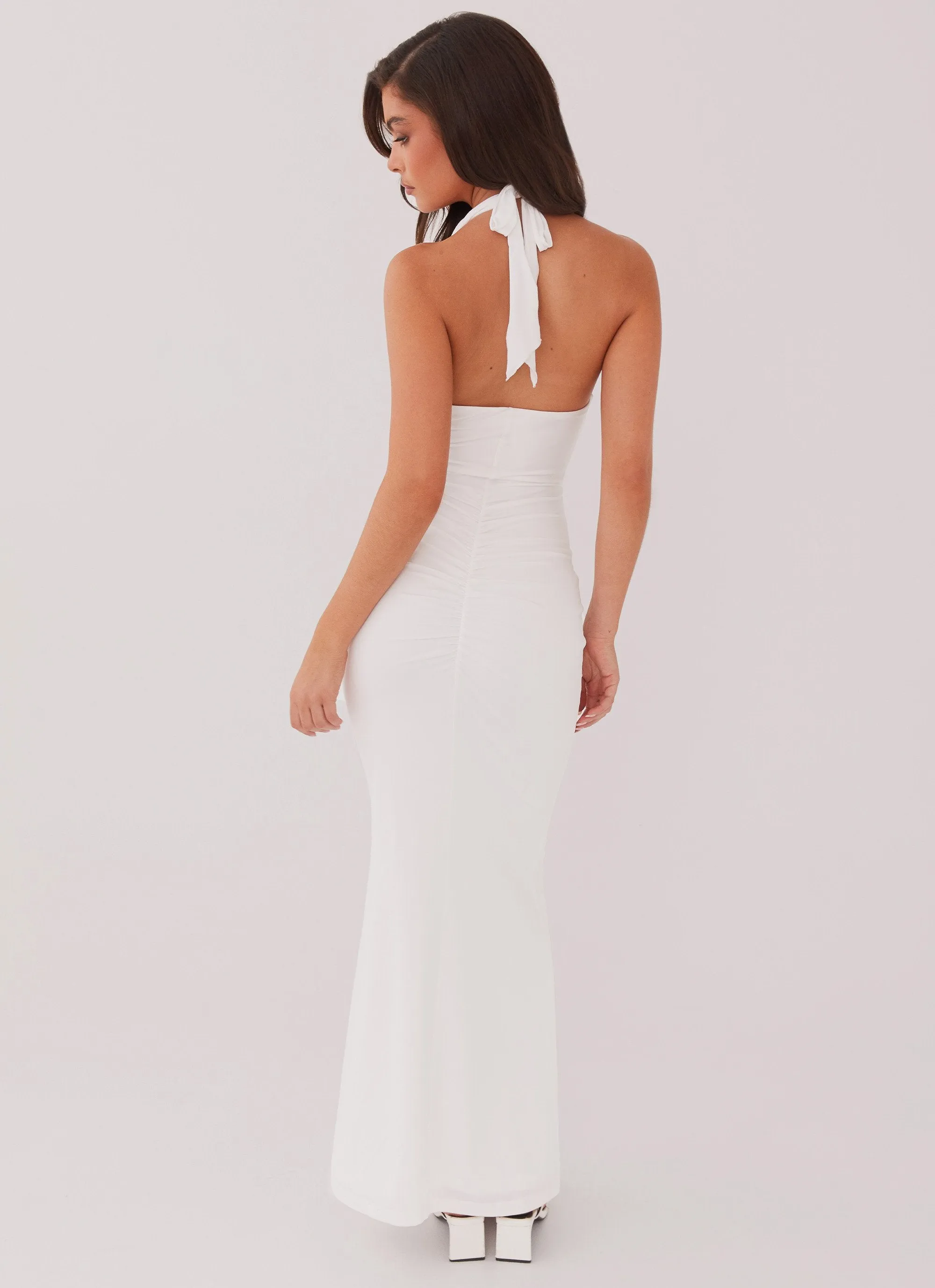 Allanna Frill Maxi Dress - White Workwear Ready Comfortable Wear
