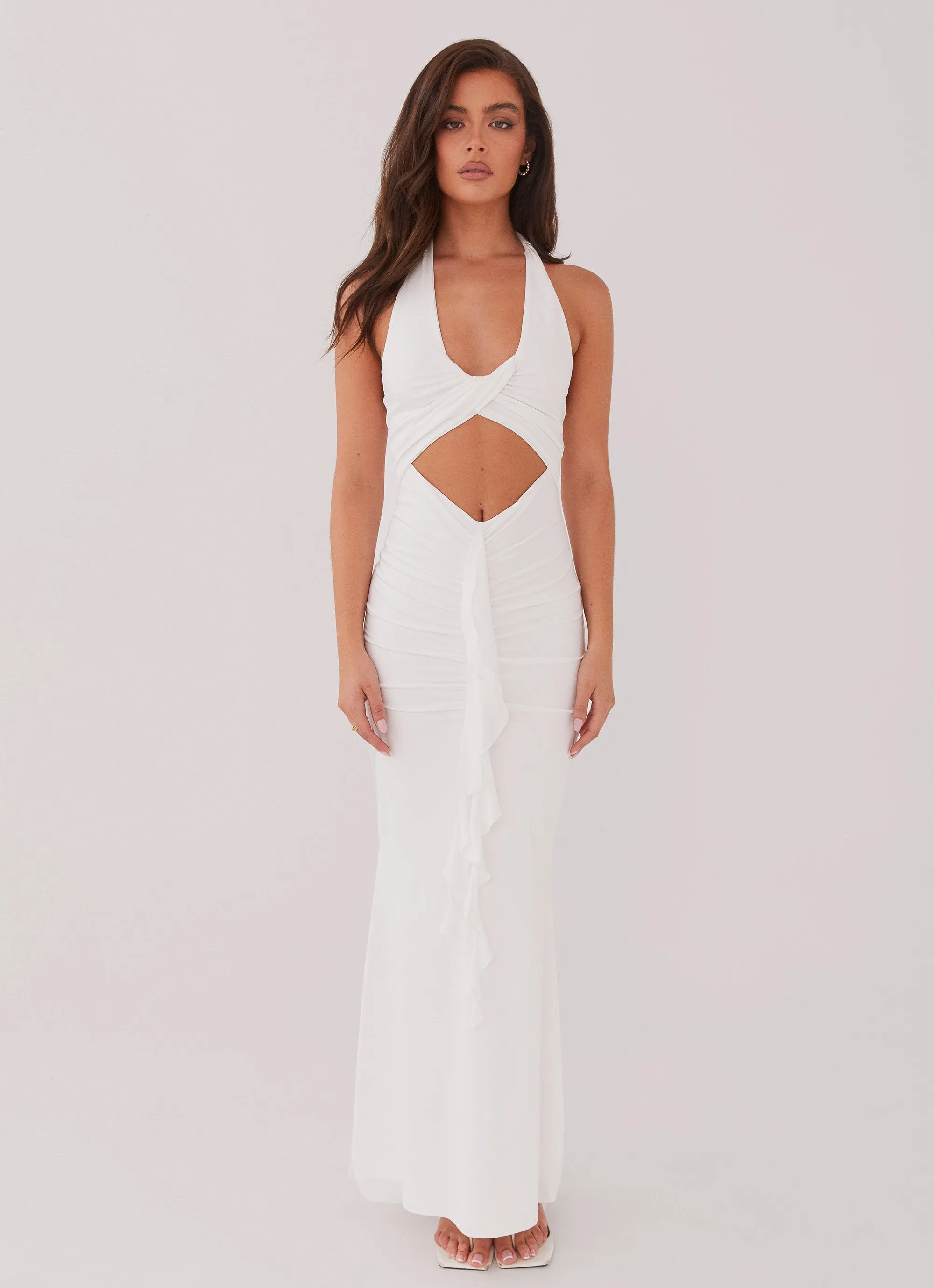 Wardrobe Must-Have Allanna Frill Maxi Dress - White