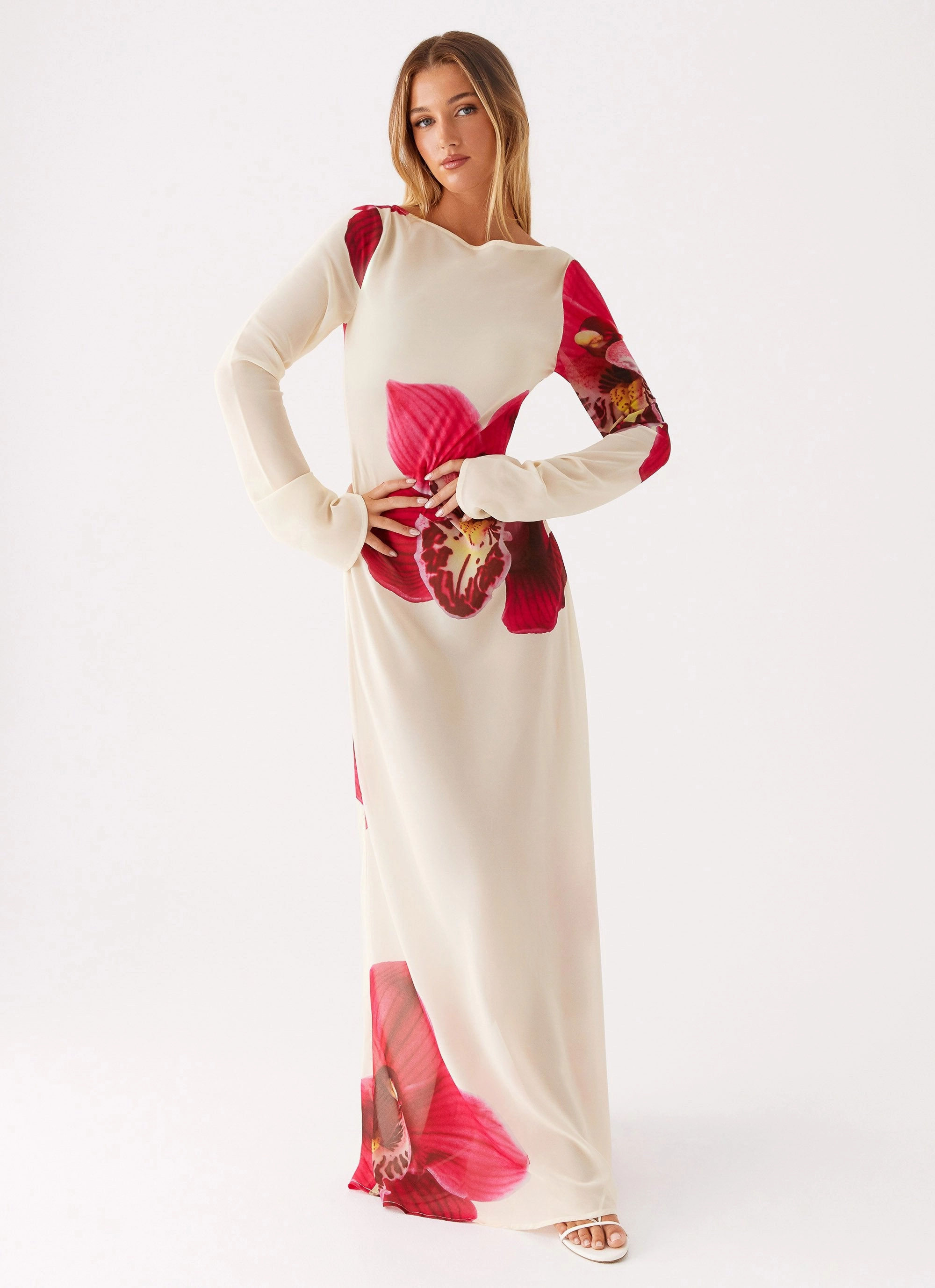 Rose Soft Airy Feel Lorde Maxi Dress - Orchid Yellow