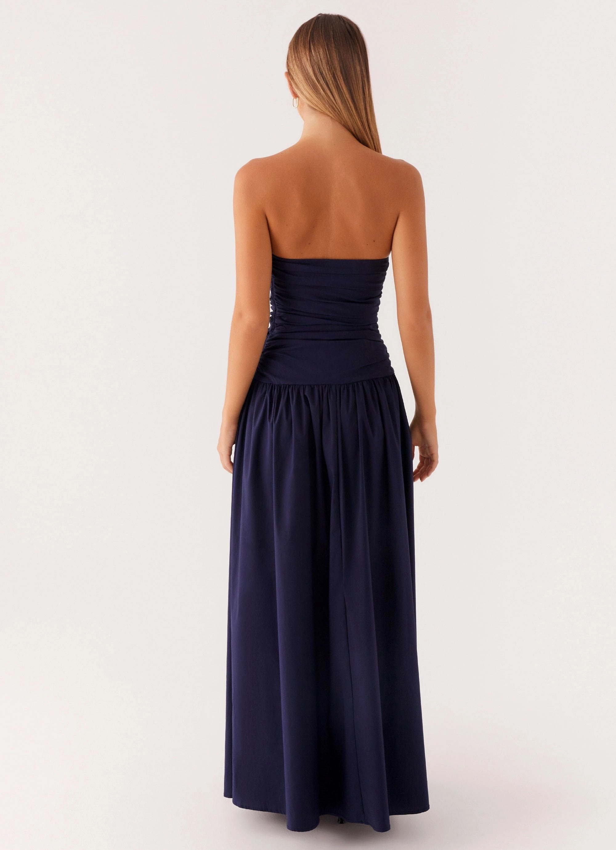 Warm Touch Carmel Maxi Dress - Navy