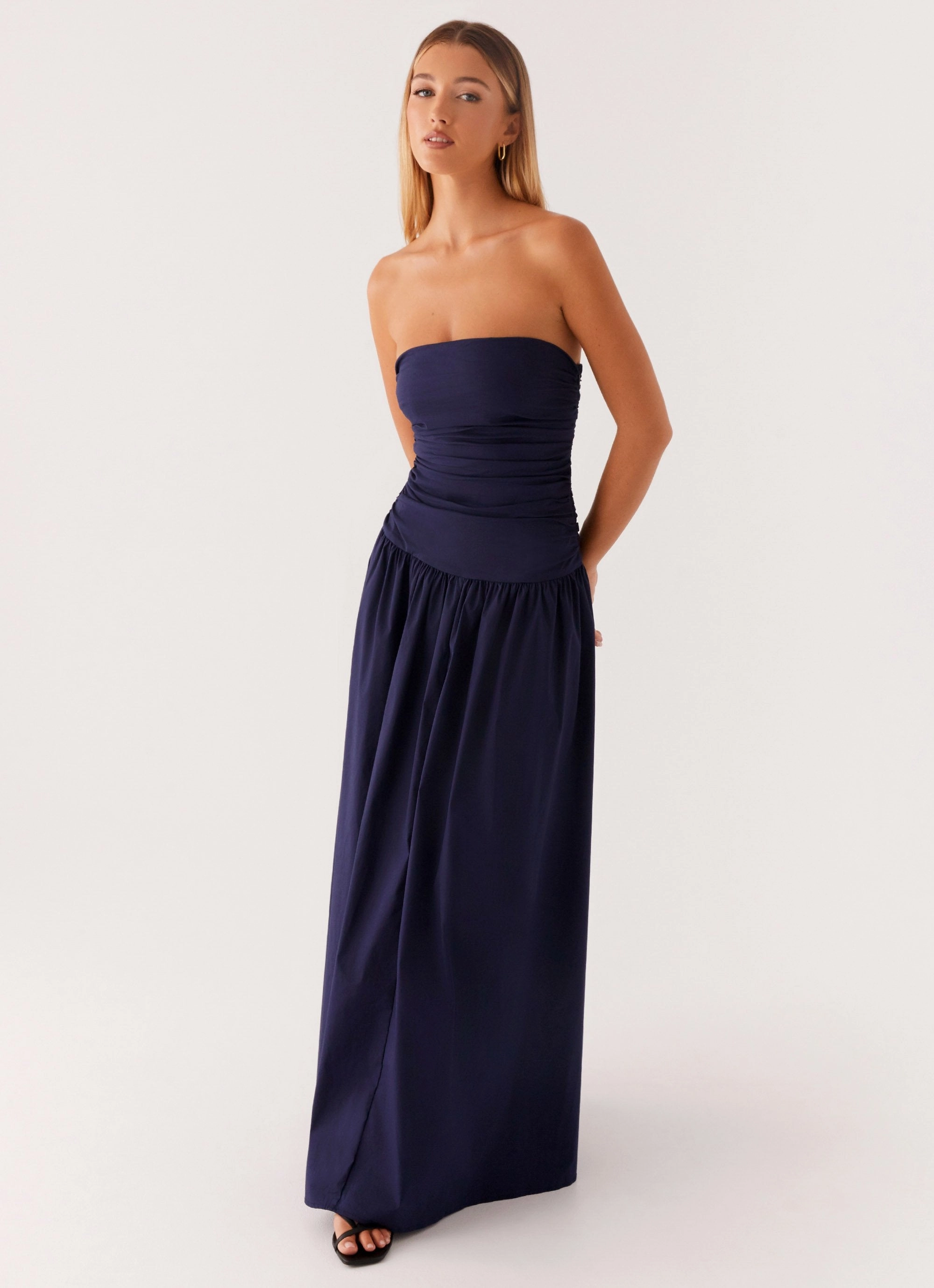 Smart Glide Sunset Glow Carmel Maxi Dress - Navy