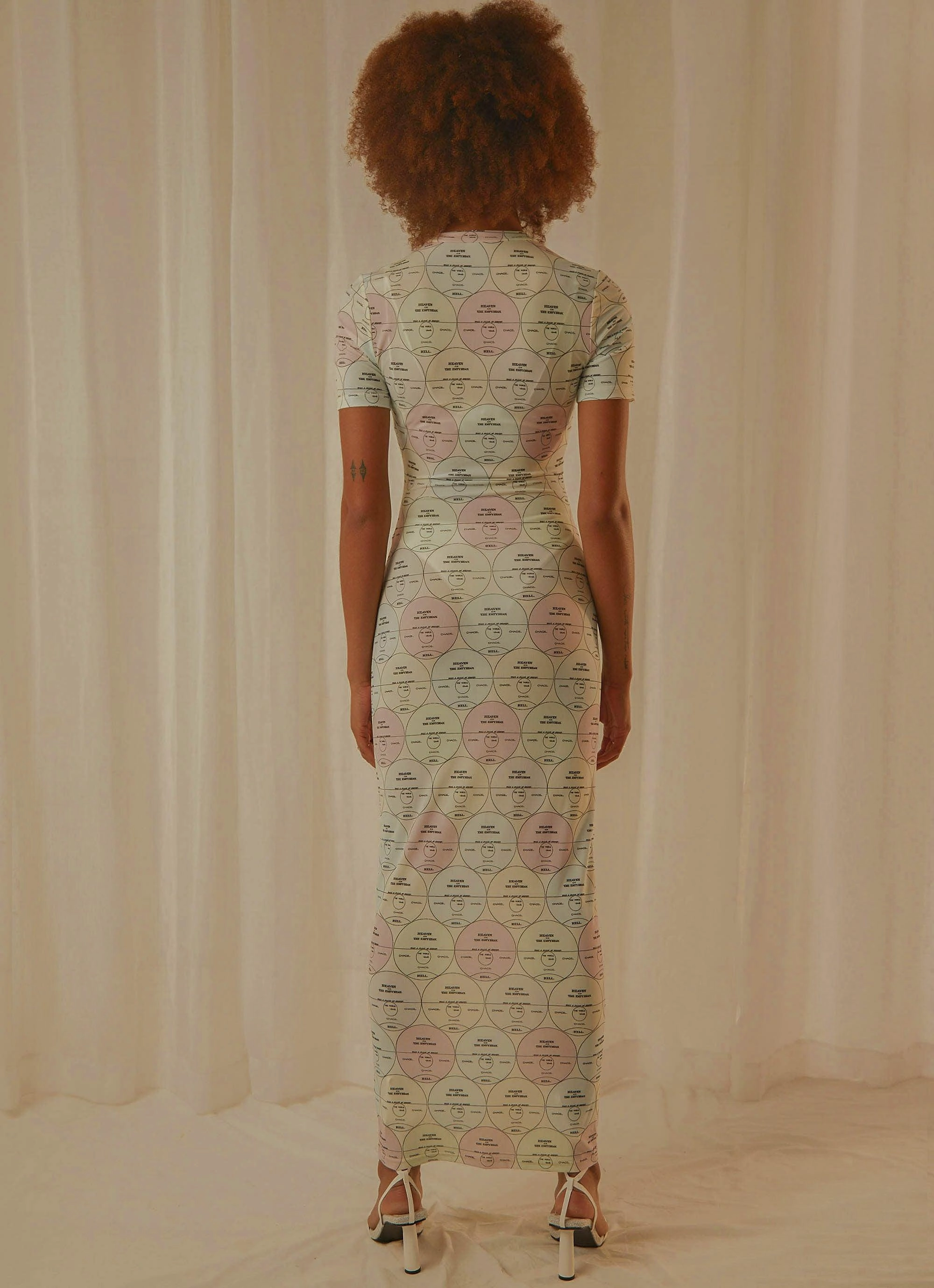 Into the City Mesh Maxi Dress - Pastel Mixtape Elegant Tailoring Fitted Base