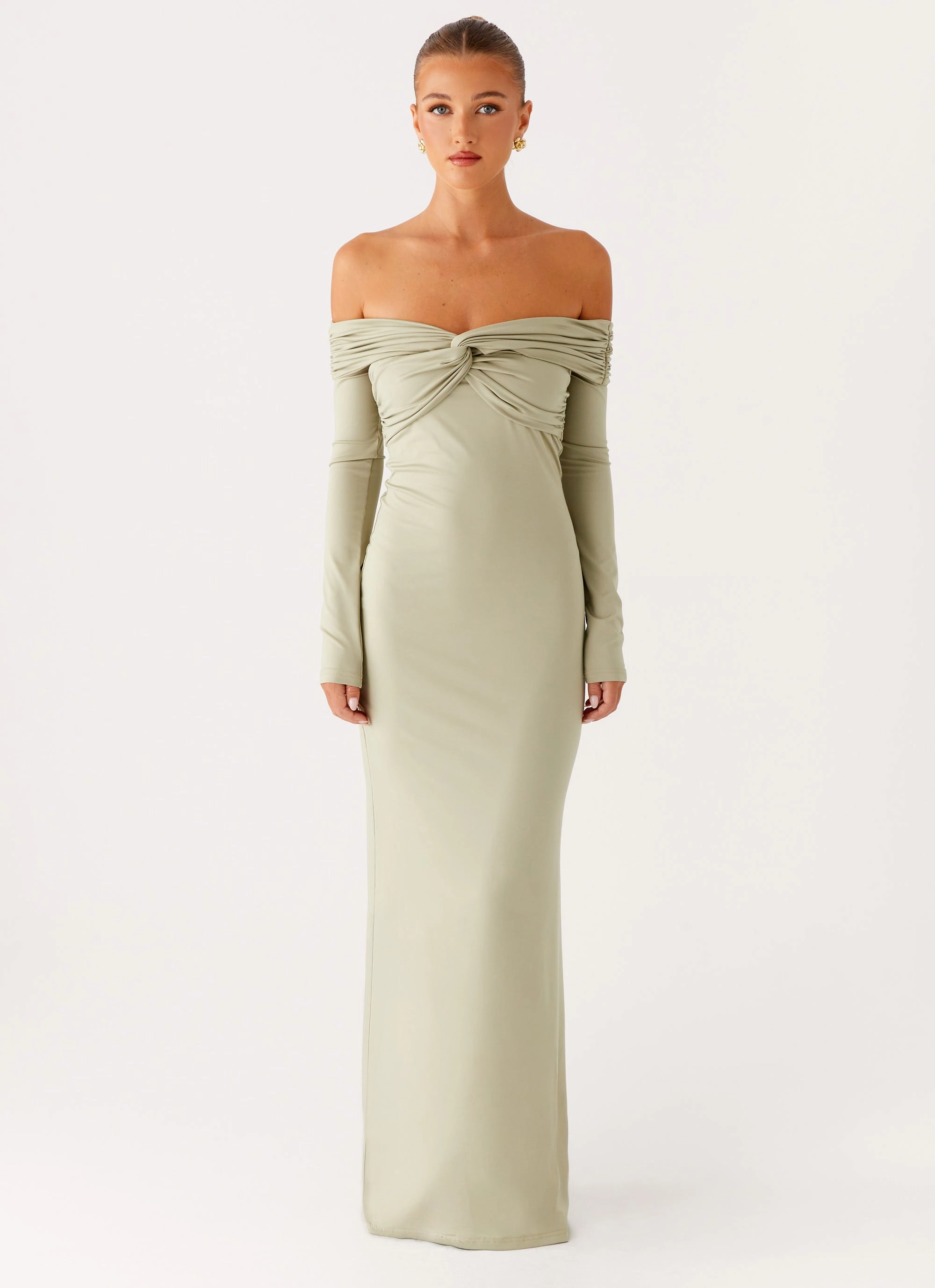 New York Marla Long Sleeve Maxi Dress - Sage