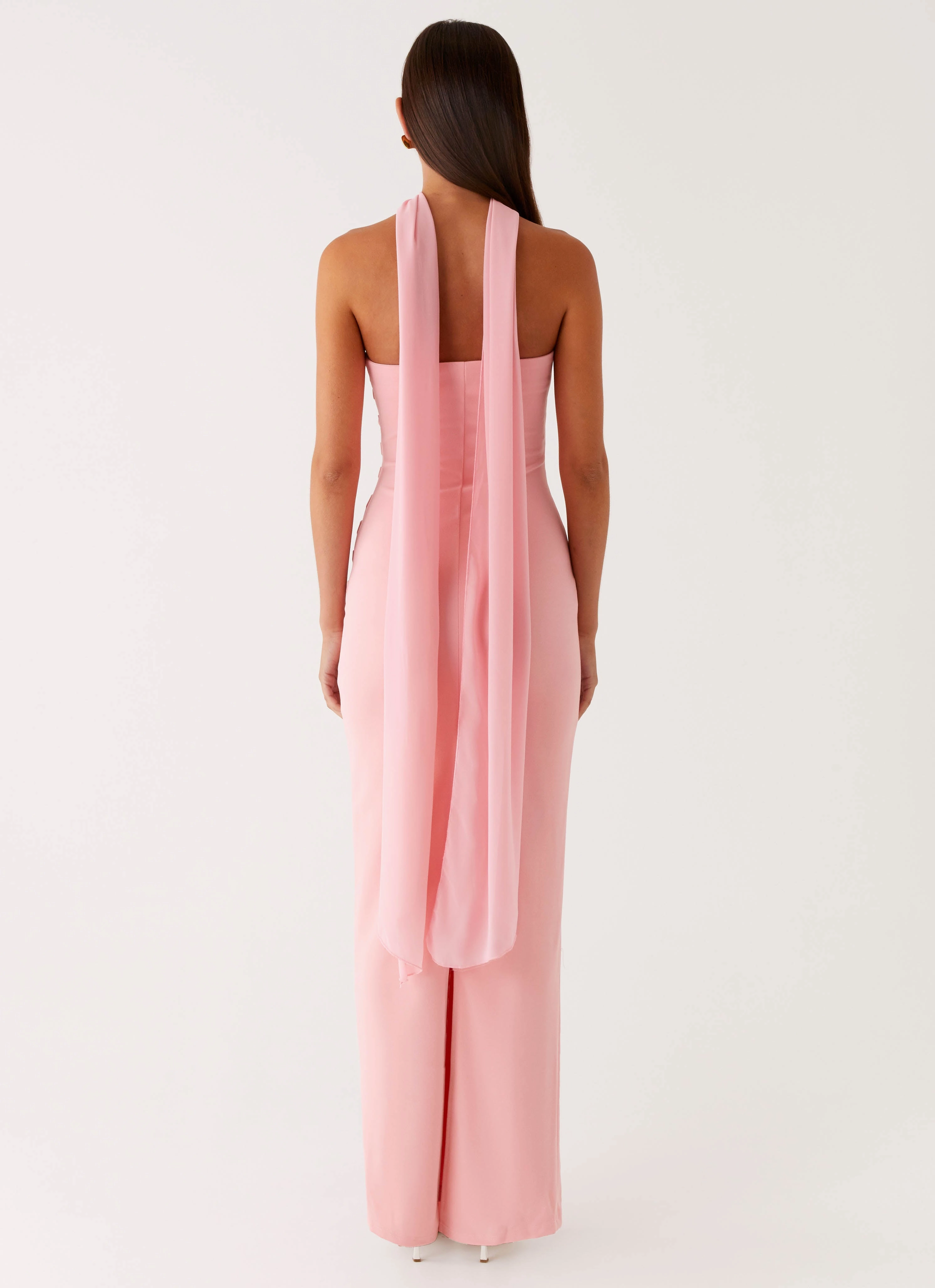 Libra Maxi Dress - Pink Simple Yet Elegant Trendy Layering