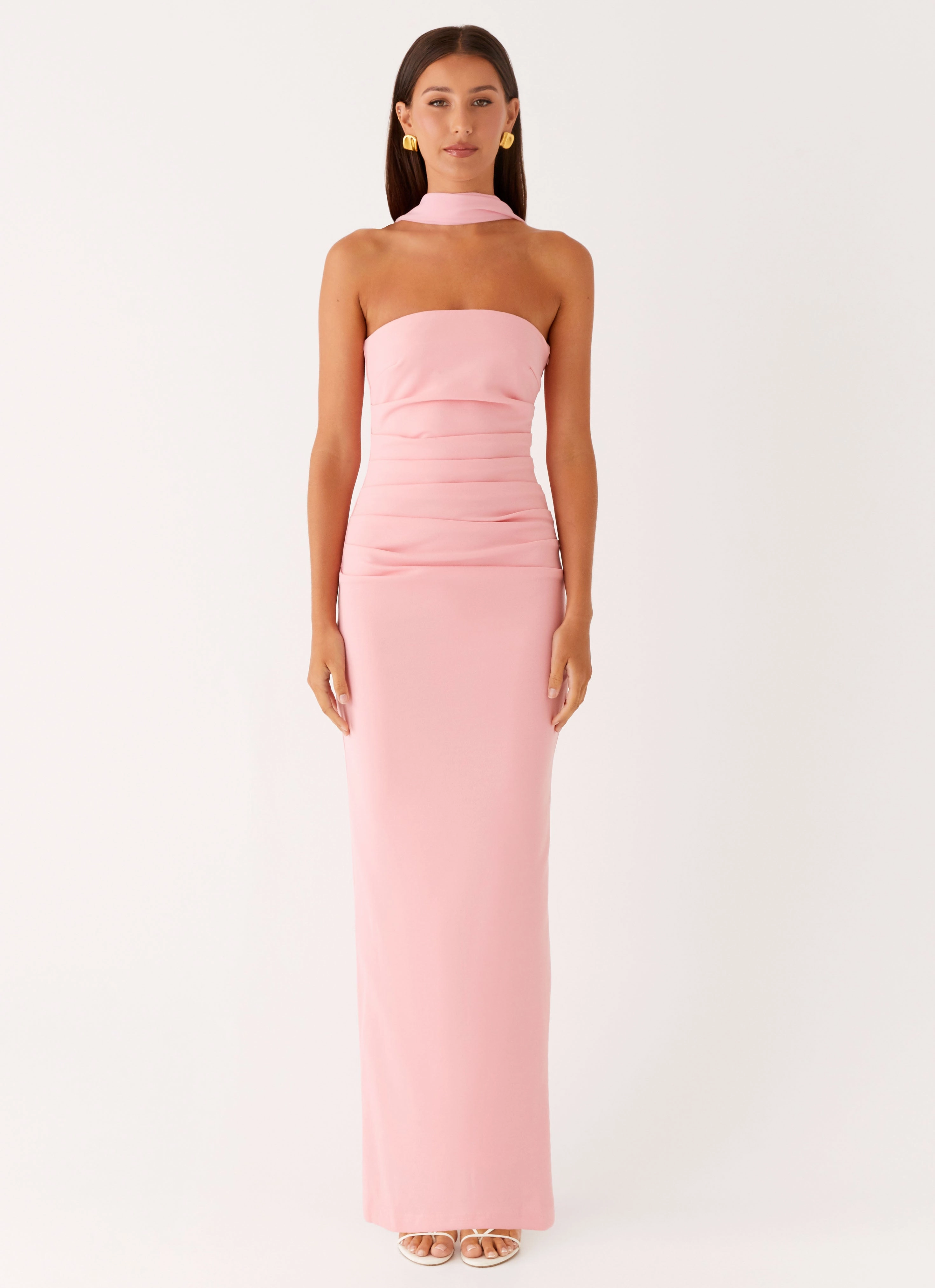 Libra Maxi Dress - Pink Interchangeable-Detail
