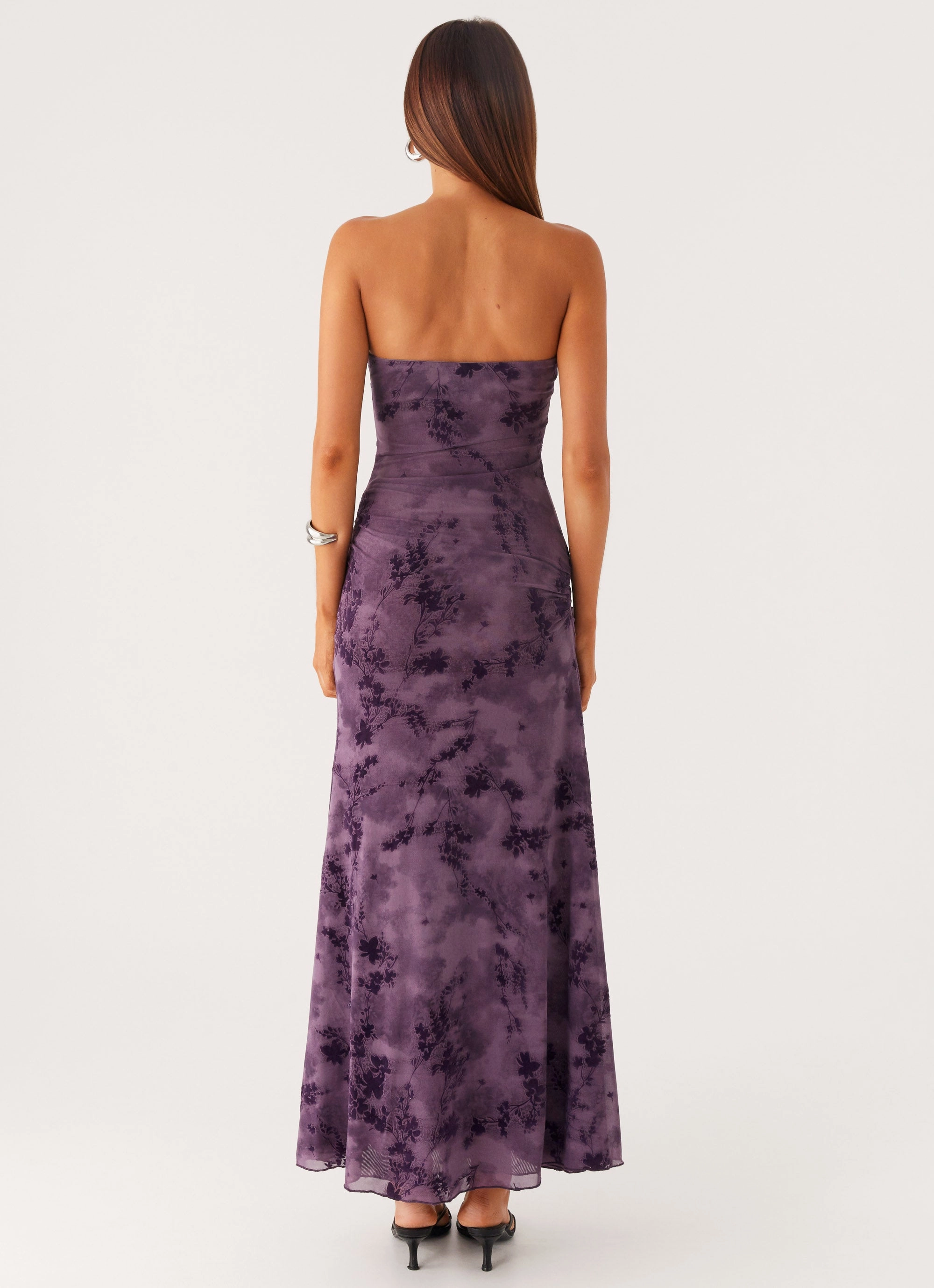Alexandrite Midi Dress - Purple Smart Silhouette Subtle Look