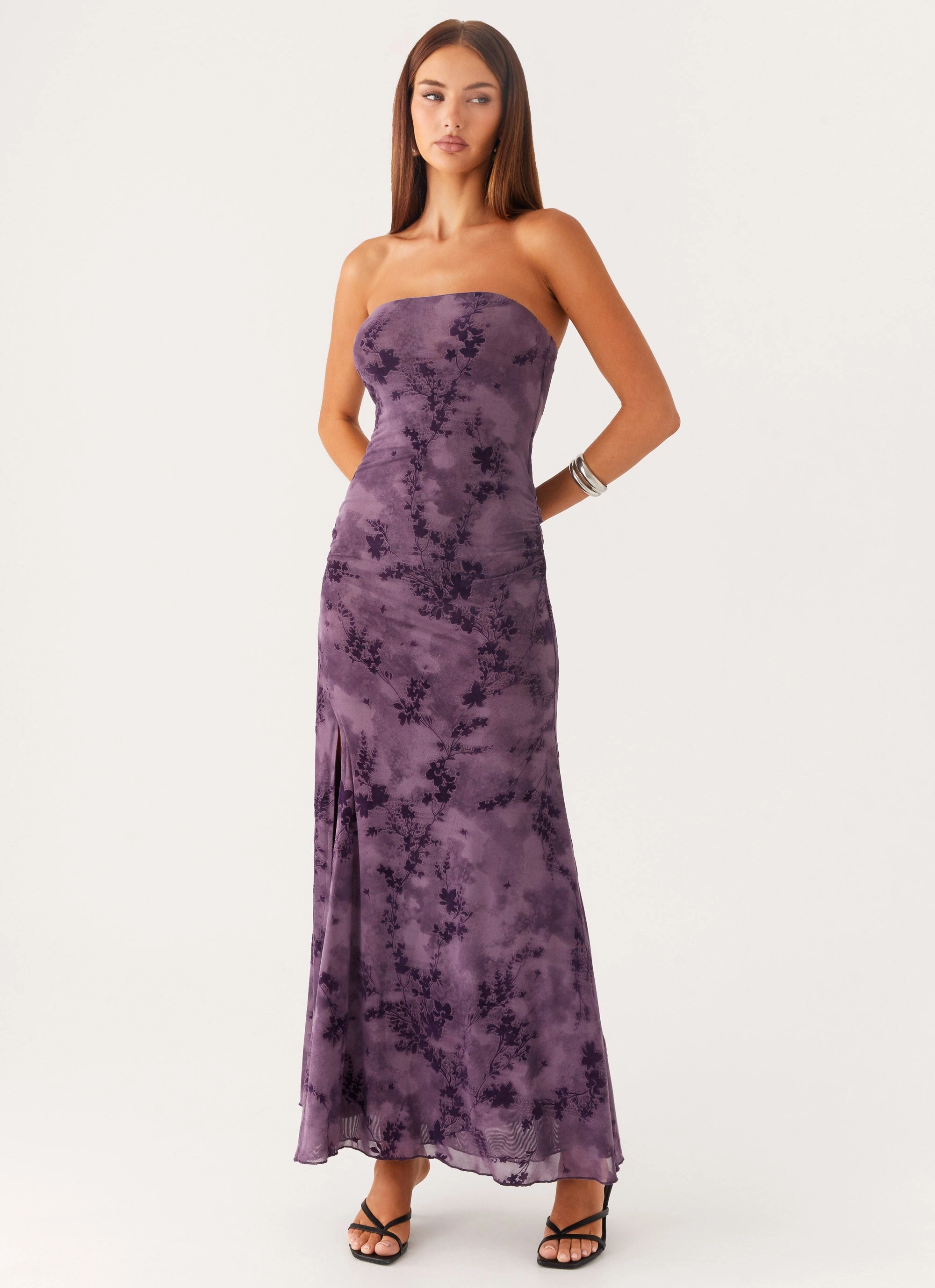 Cool Tone Alexandrite Midi Dress - Purple