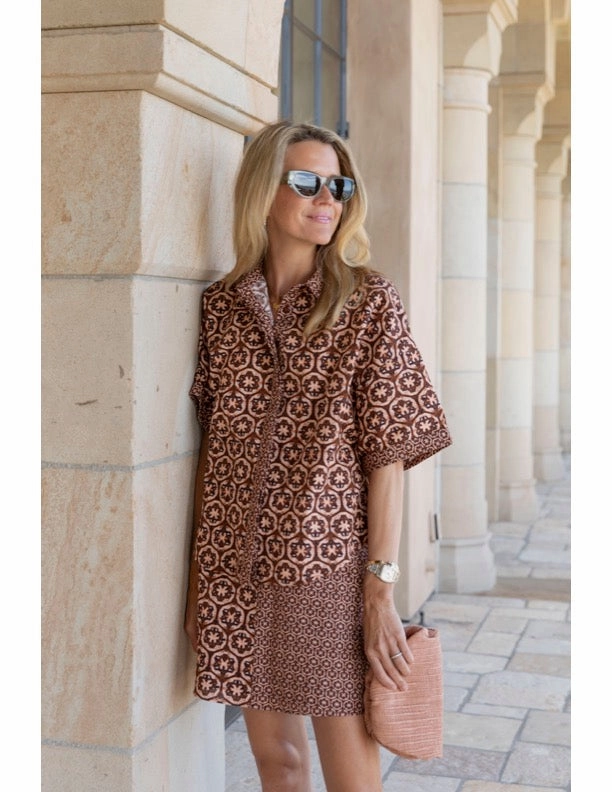 High Durability Stitching Full Flex MASON'S DAUGHTER Skirt, Chocolate and Pink Lattice Print