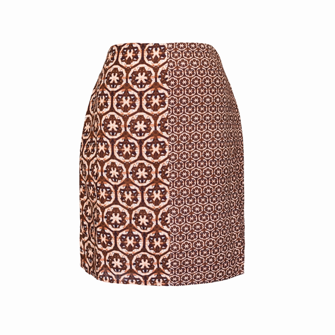Stay Dry Core Style MASON'S DAUGHTER Skirt, Chocolate and Pink Lattice Print