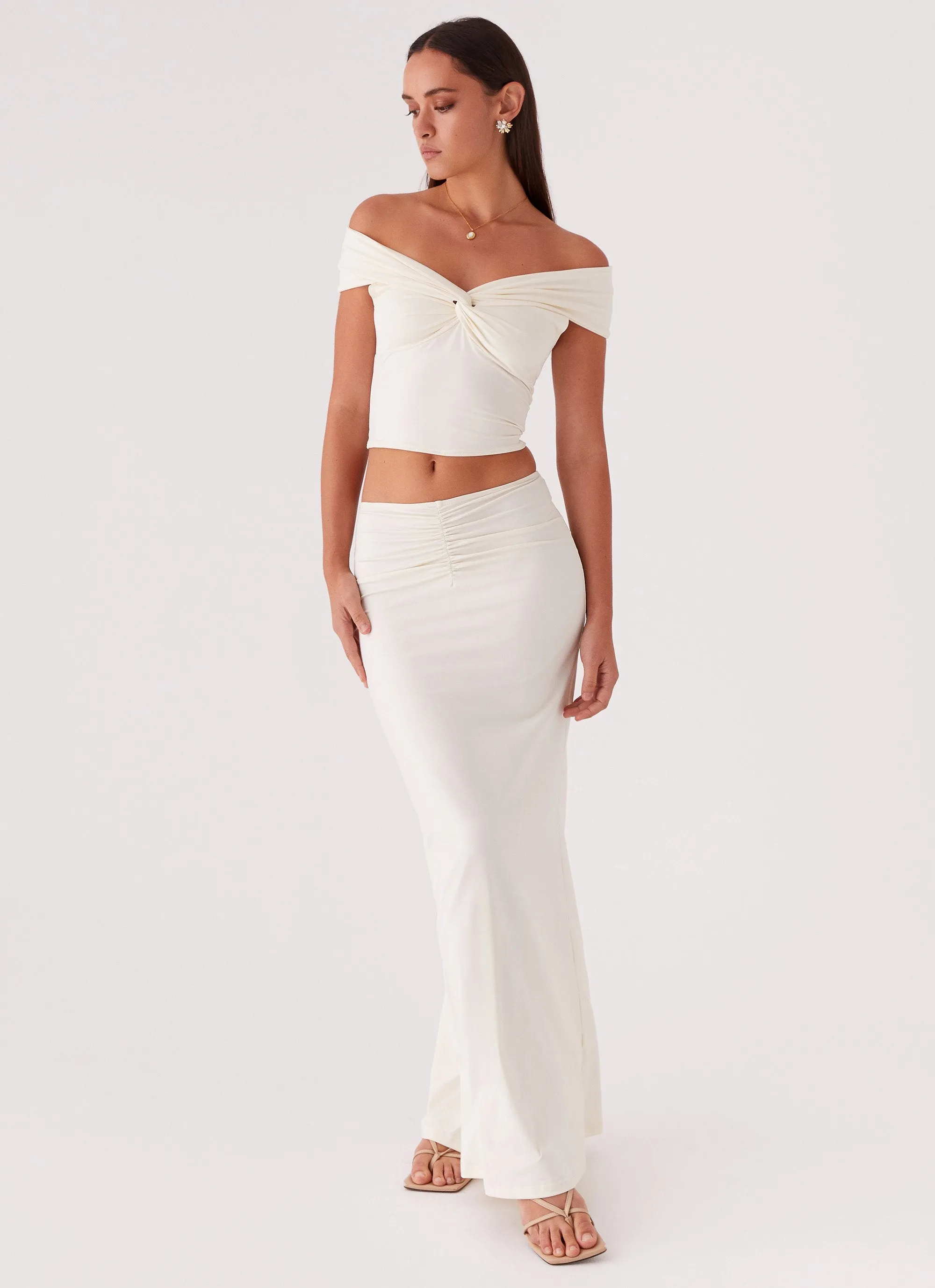 Comfort Fit Trixie Maxi Skirt - Ivory