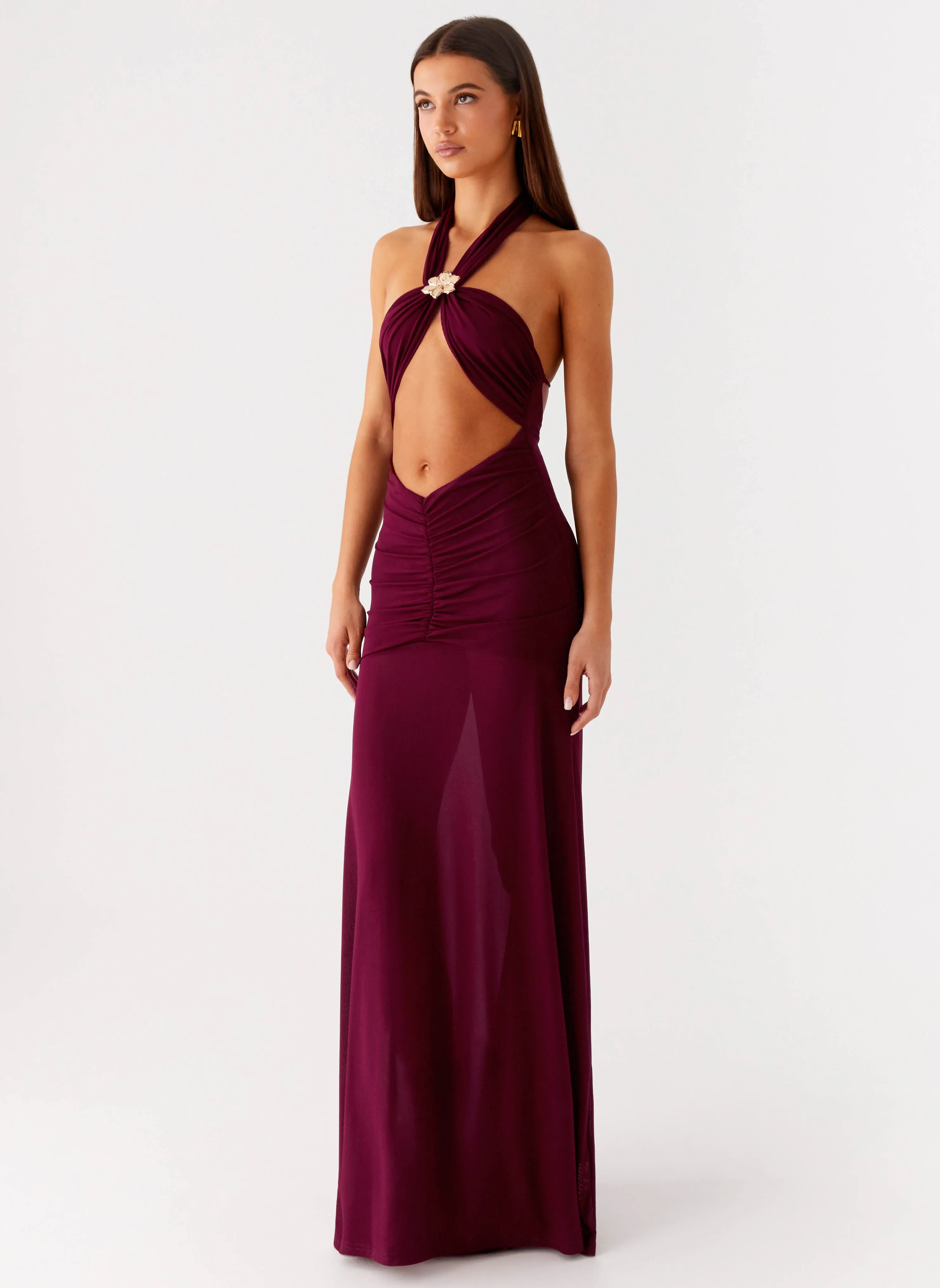 Petite Cut UV Protection Deltina Maxi Dress - Boysenberry