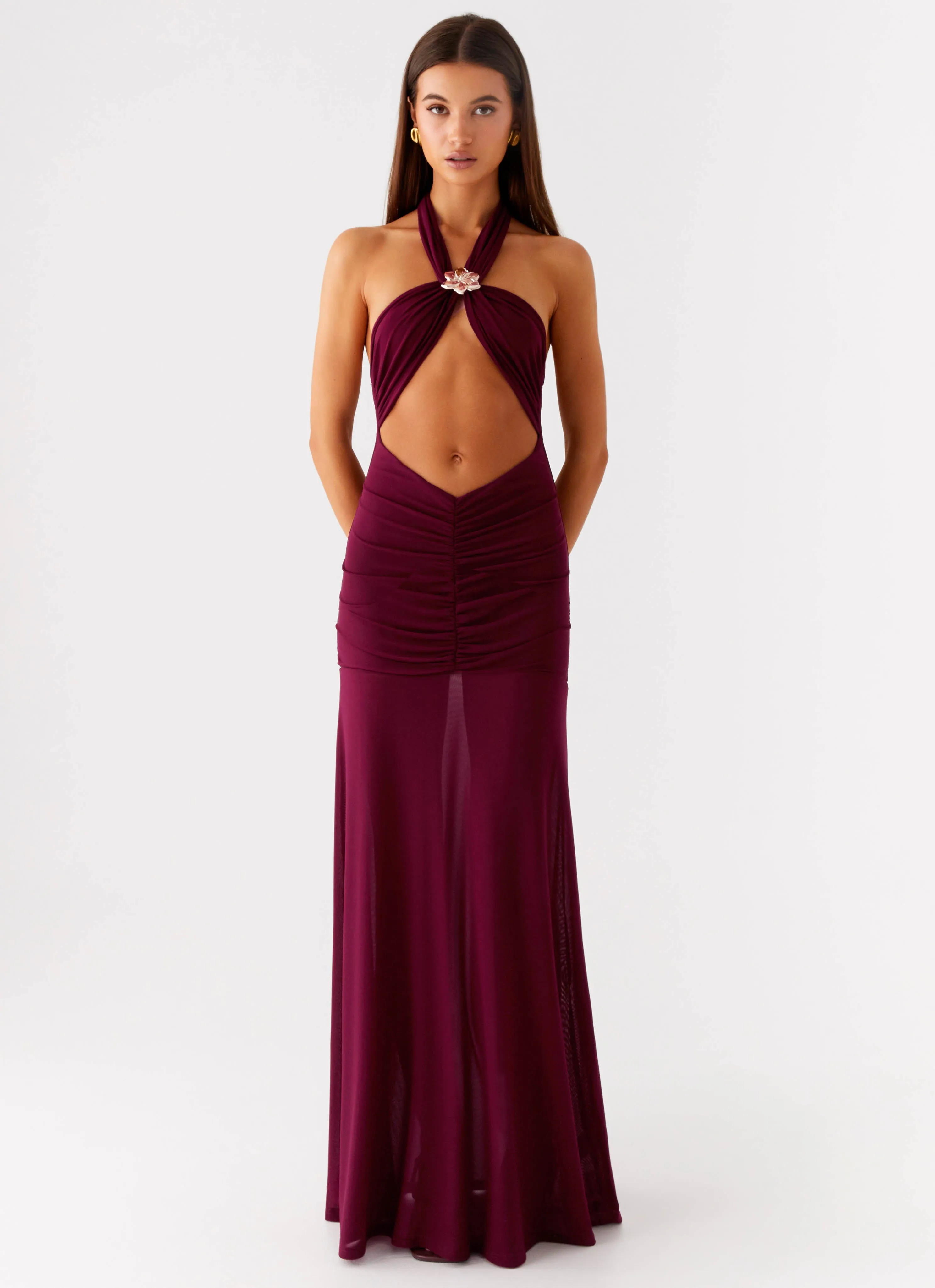 Plus Size Fit Sporty Look Deltina Maxi Dress - Boysenberry