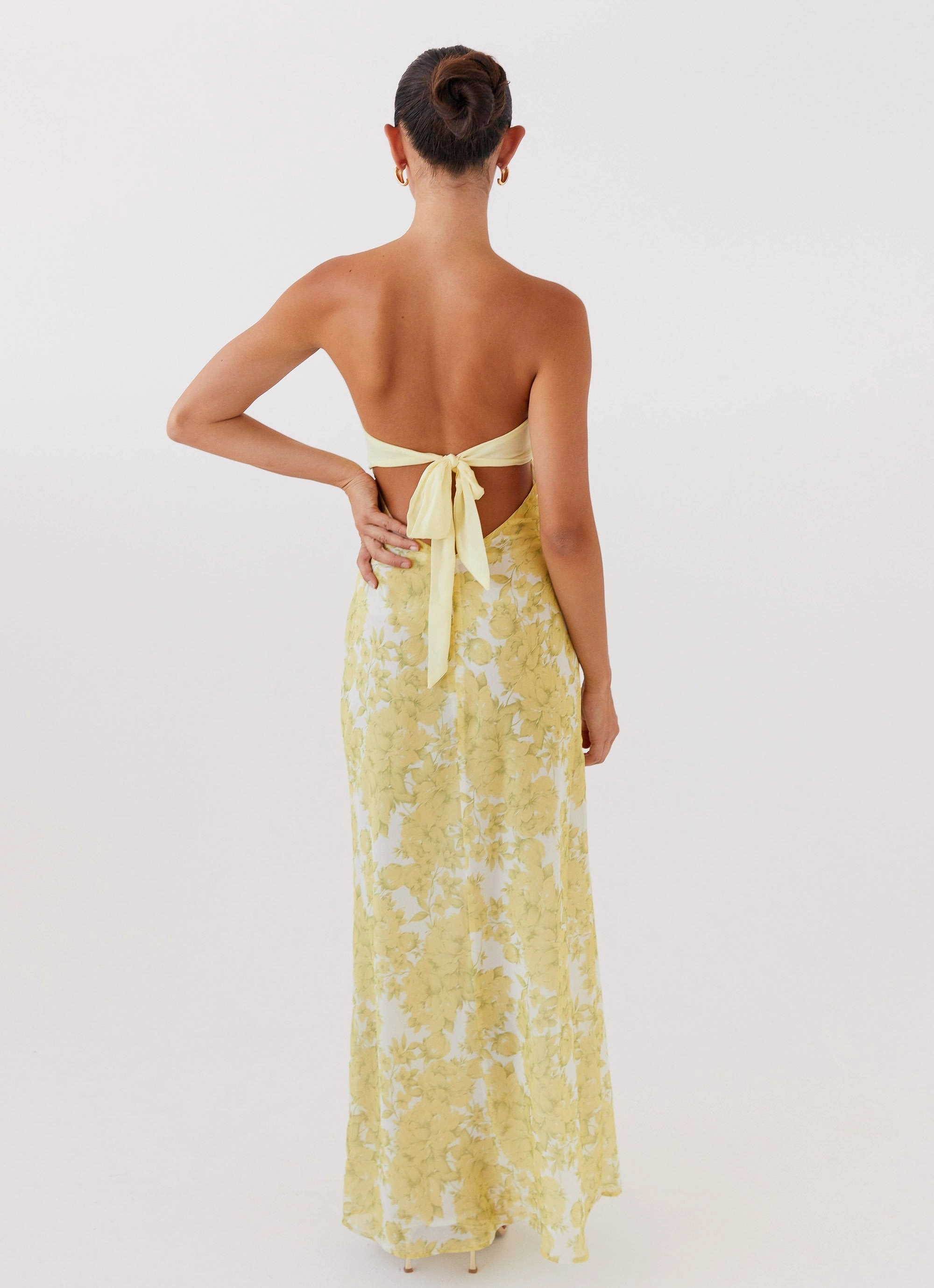 Sophisticated Elegance Tropicana Maxi Dress - Daffodil
