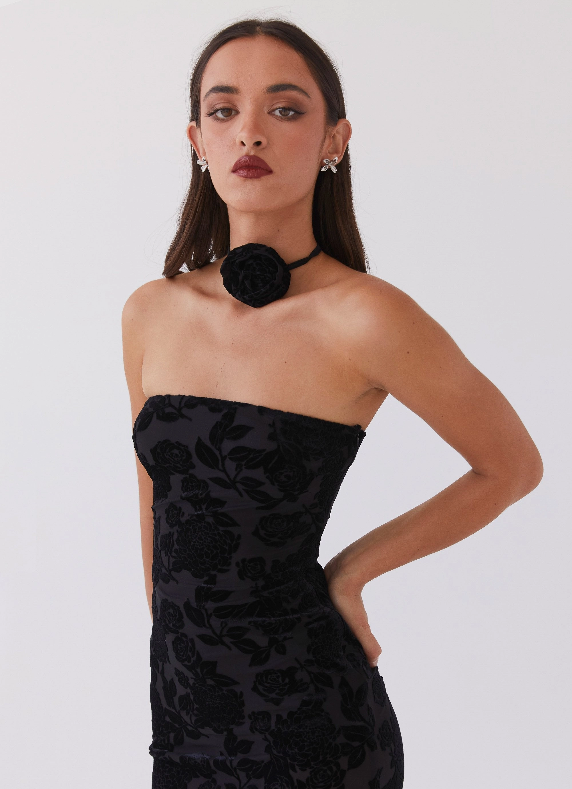 Smooth-Finish Trouble Love Maxi Dress - Black