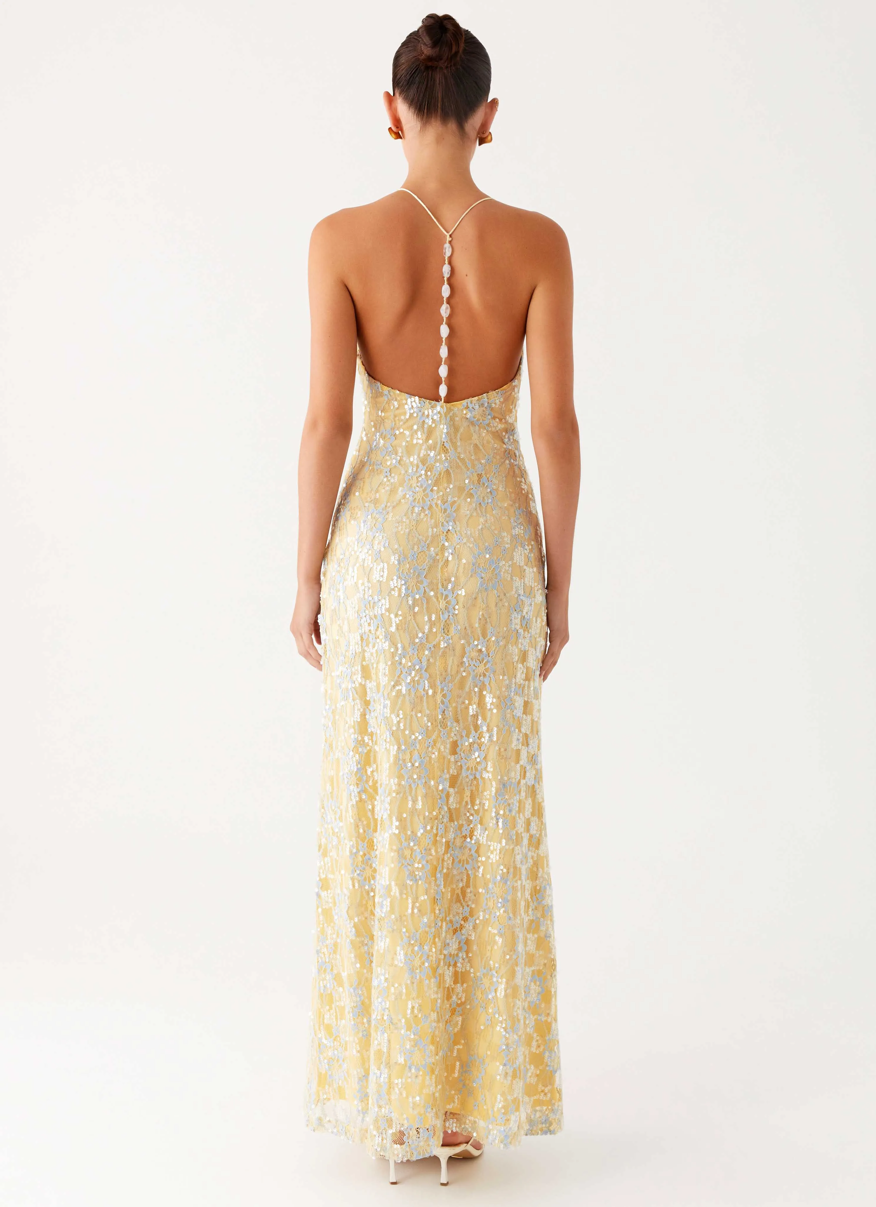 Truly Mine Maxi Dress - Yellow Versatile Design Soft Collar Design