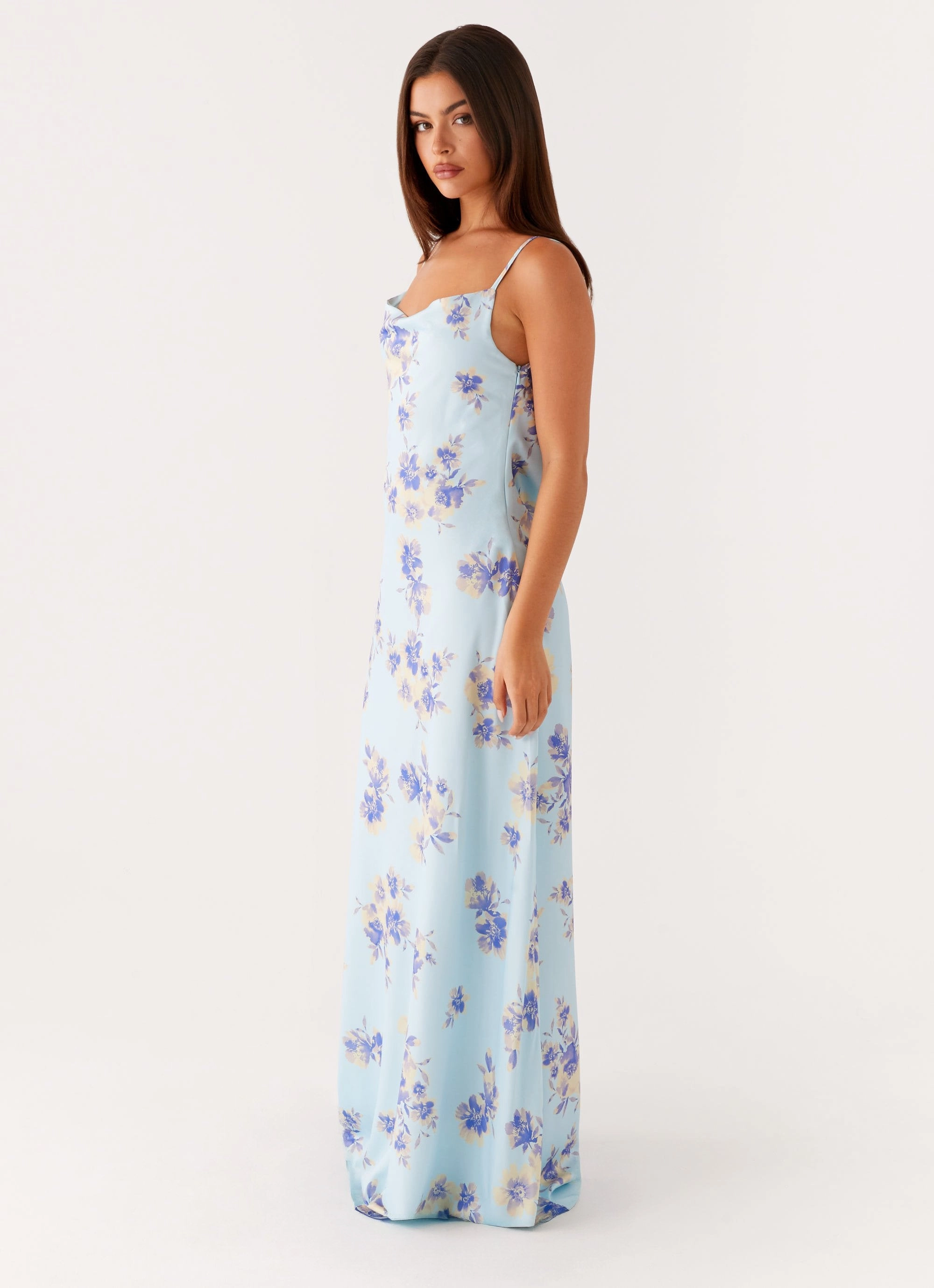 Air Beauty Liana Cowl Maxi Dress - Print