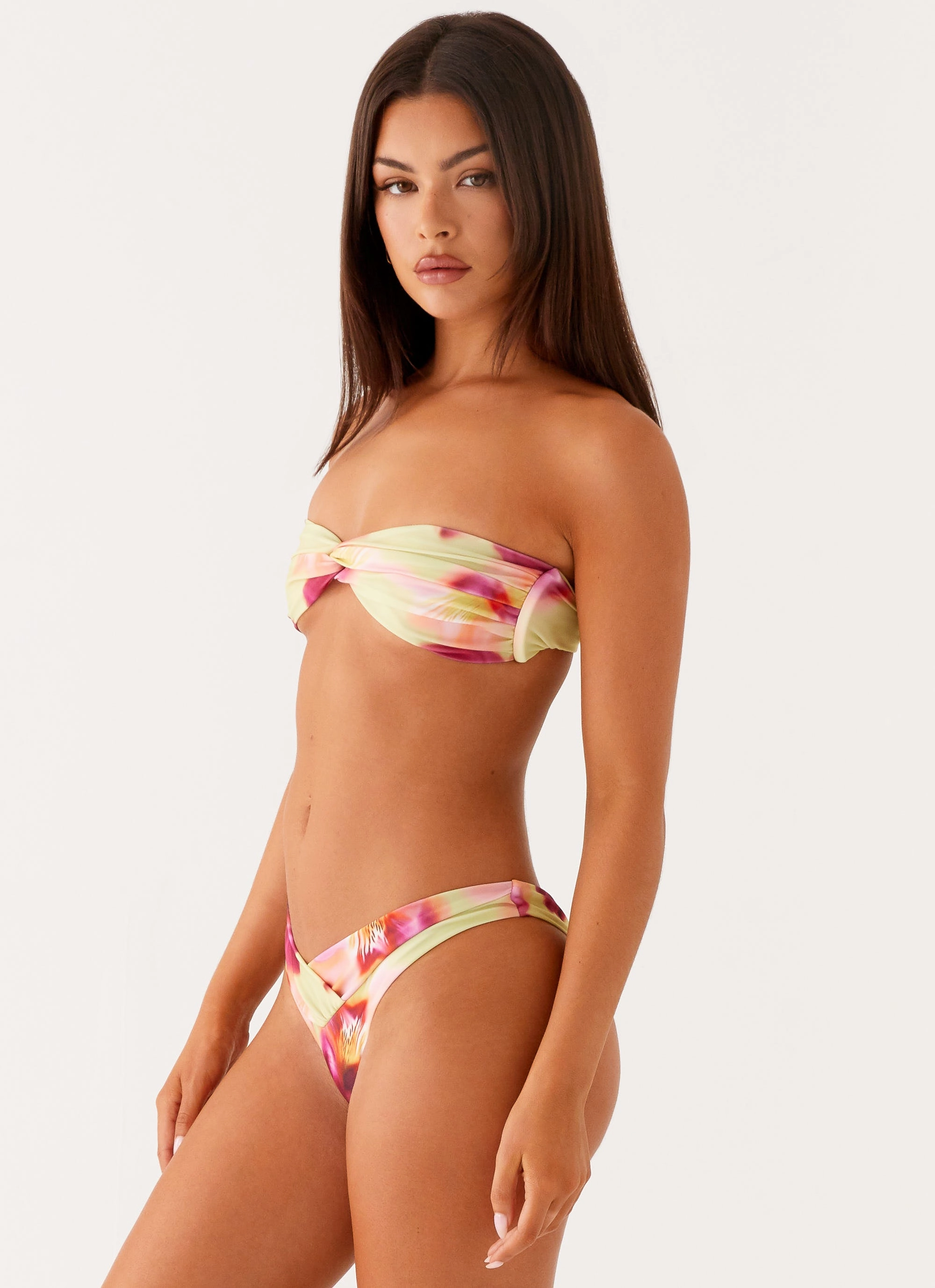 Delta Bikini Bottoms - Green Tropical Flexible Boning Ocean Style