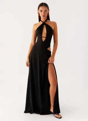 Social Meetup Turner Maxi Dress - Black