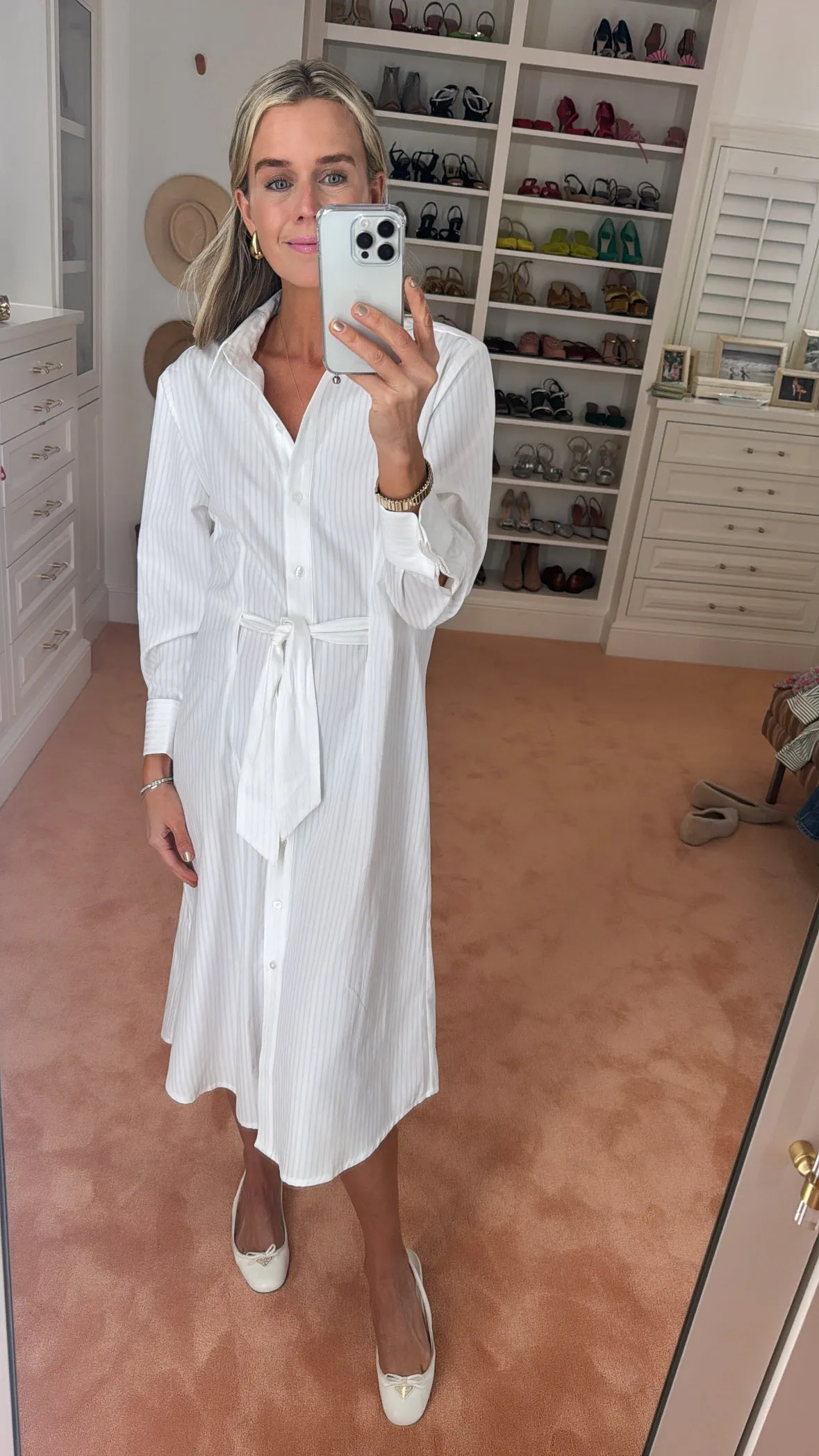All Layer MASON'S DAUGHTER | Sutton Shirtdress, White/Tonal Stripe