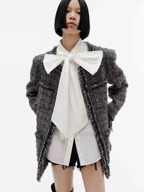 Tweed Textured Midi Jacket Tweed Textured Midi Jacket