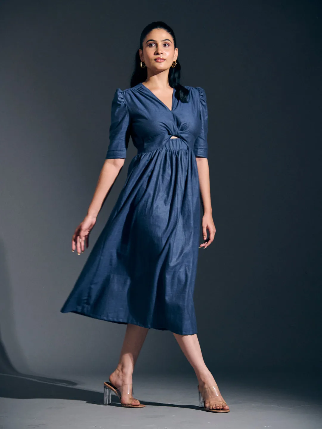 TWIST DETAIL MAXI DRESS
