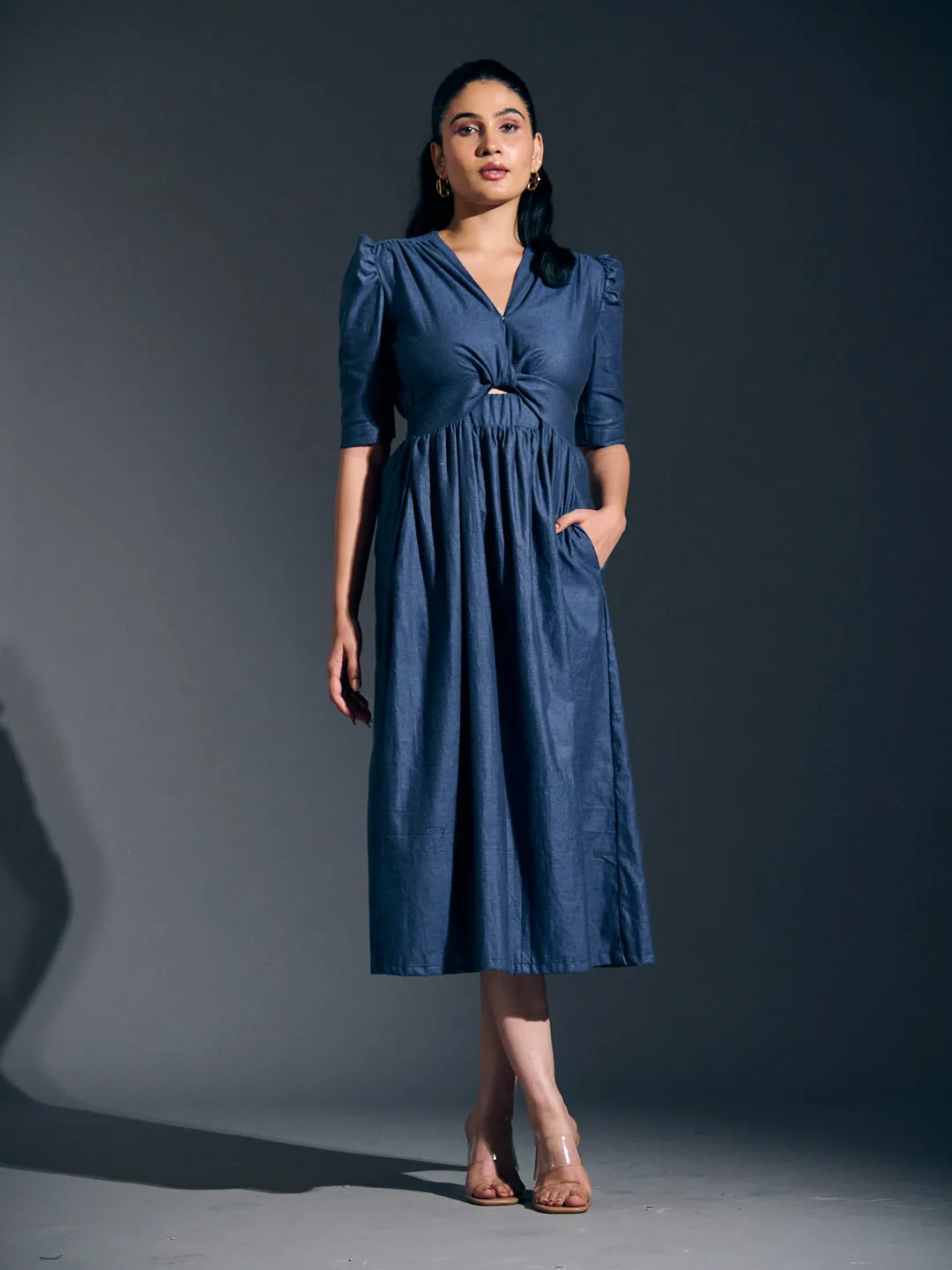 TWIST DETAIL MAXI DRESS